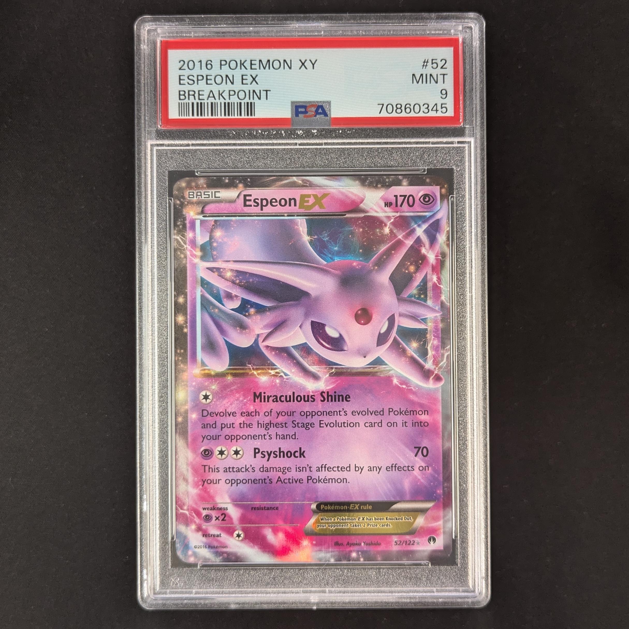  - Espeon EX - BREAKpoint - PSA 9 - 32867