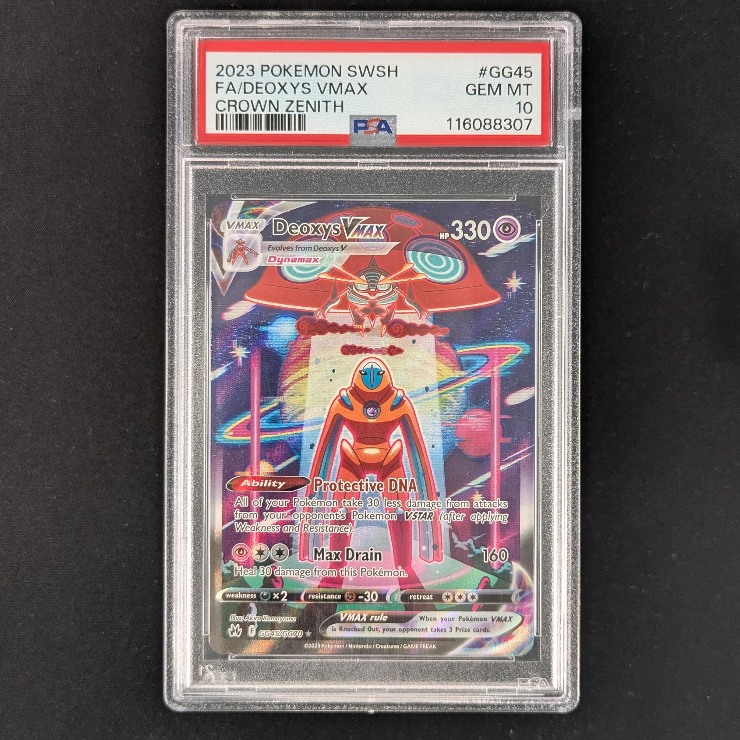 PTCG Singles - Deoxys VMAX (CRZ GG45) - Crown Zenith - PSA 10 - 
