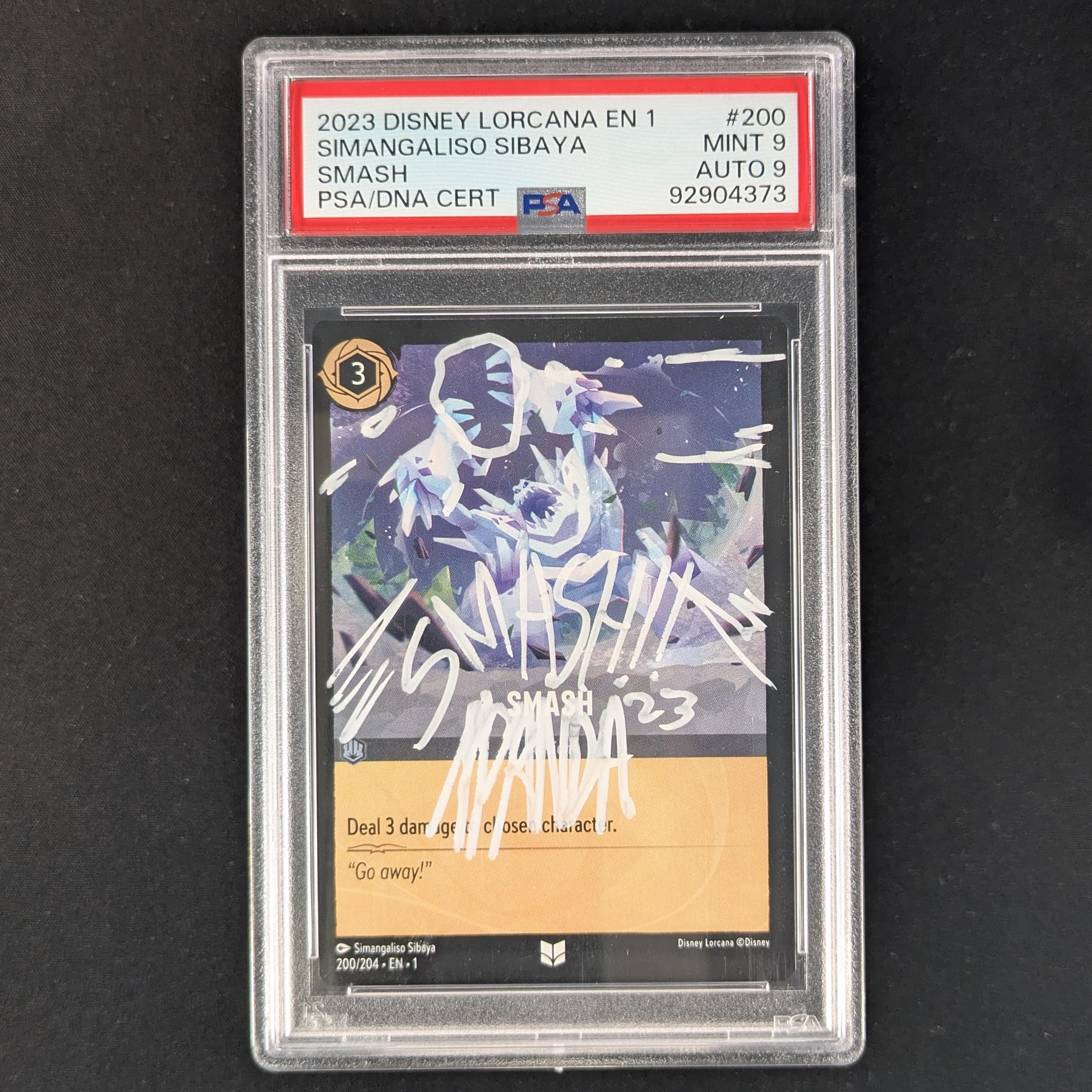 Lorcana Singles - Smash - The First Chapter - PSA 9 - SIGNED - 