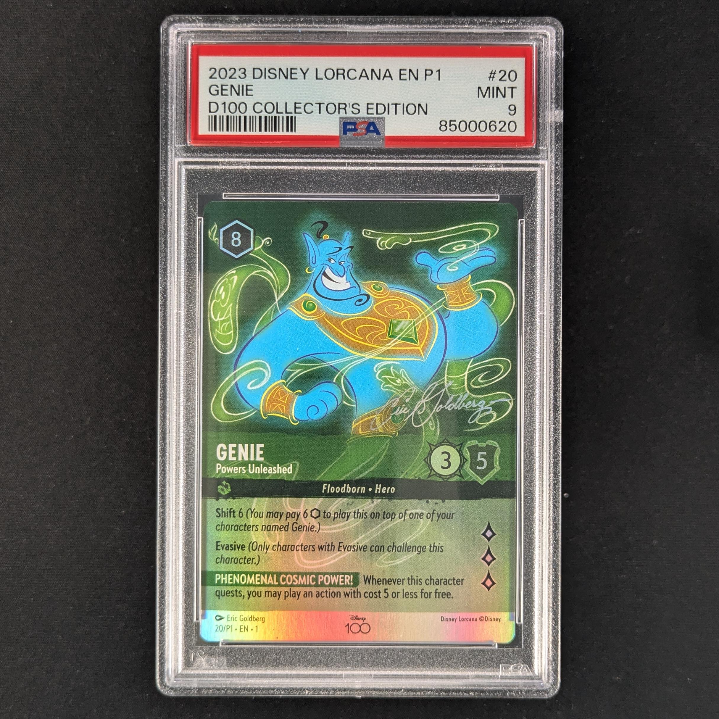 Lorcana Singles - Genie - Powers Unleashed - Promos Year 1 - PSA 9 - 