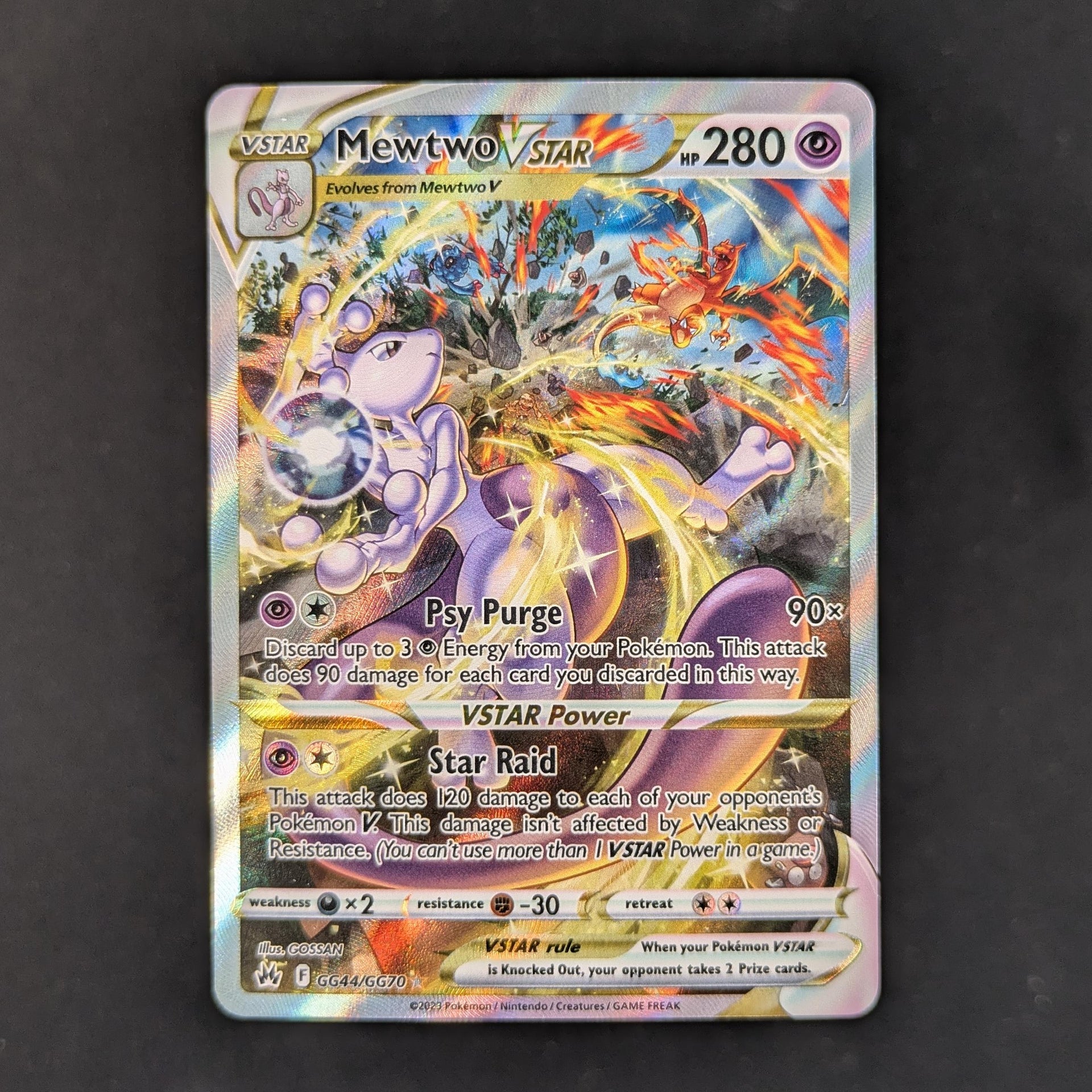 mewtwo vstar pokemon card (CRZ GG44) - Crown Zenith - English Pokemon Arceus 7394 Material:Walnut Canberra Shield Vstar Universe #221