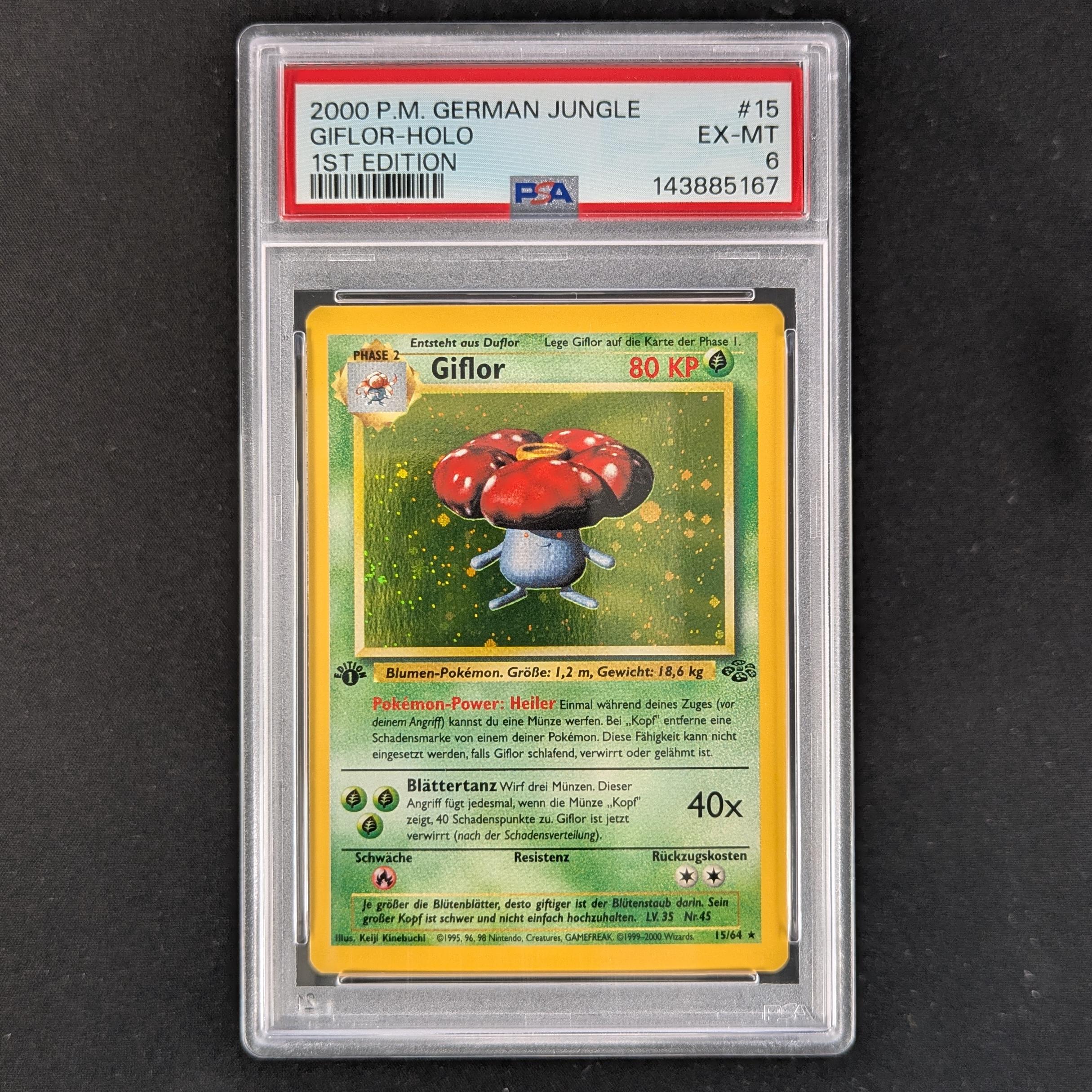 PTCG Singles - Vileplume (JU 15) - Jungle - PSA 6 - First - 