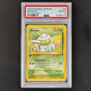 bulbasaur first edition card Bulbasaur (BS 44) - Base Set - PSA 8