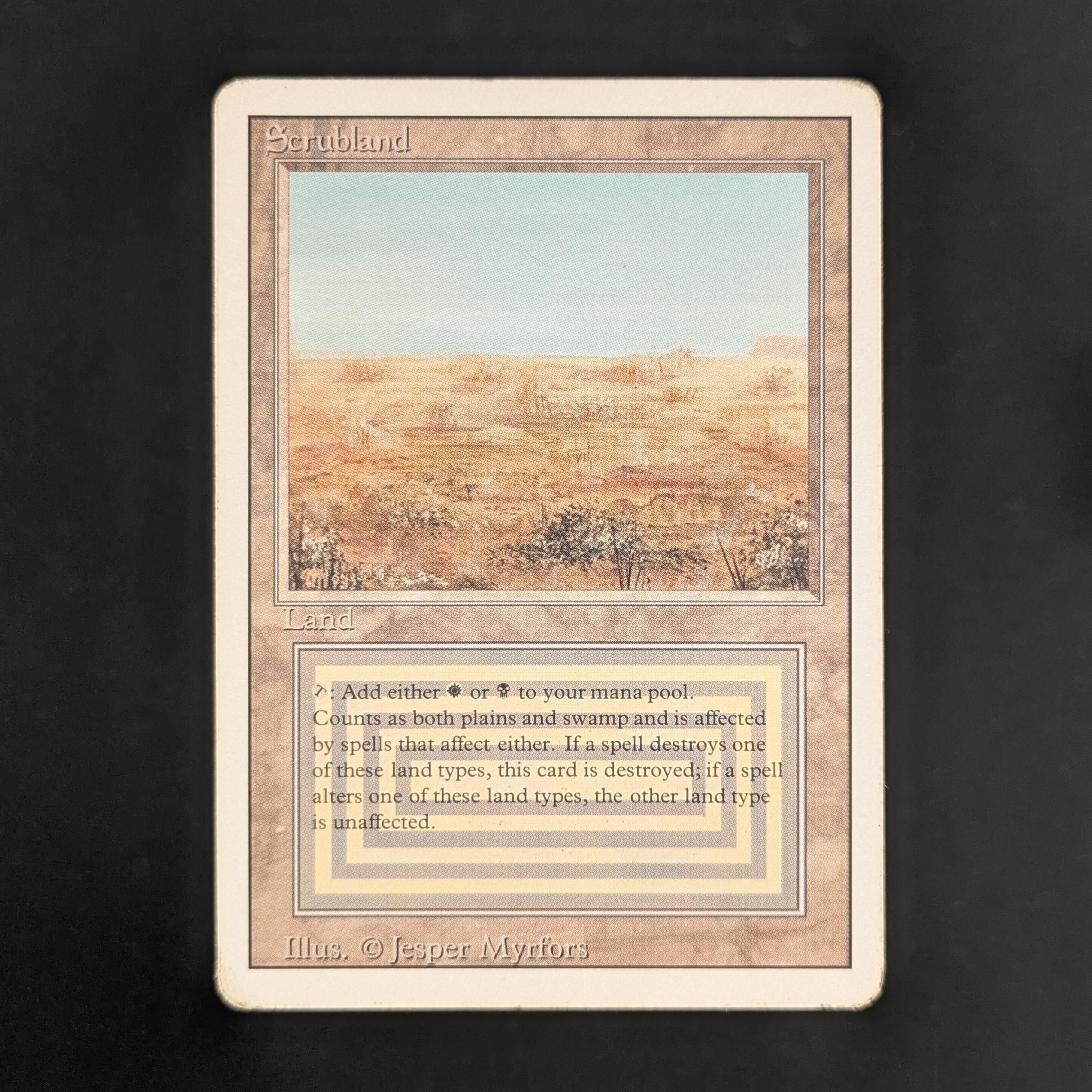 mtg Scrubland 3ED 英語版　リバイズド Scrubland - Revised