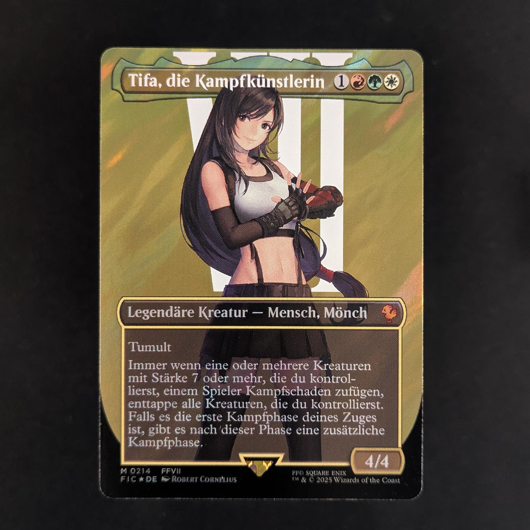 final fantasy tifa mtg Playmat Tifa, Martial Artist Whenever one or more creatures you control with power 7 or greater deal combat damage to a player Ultra Pro Deck Box: MTG