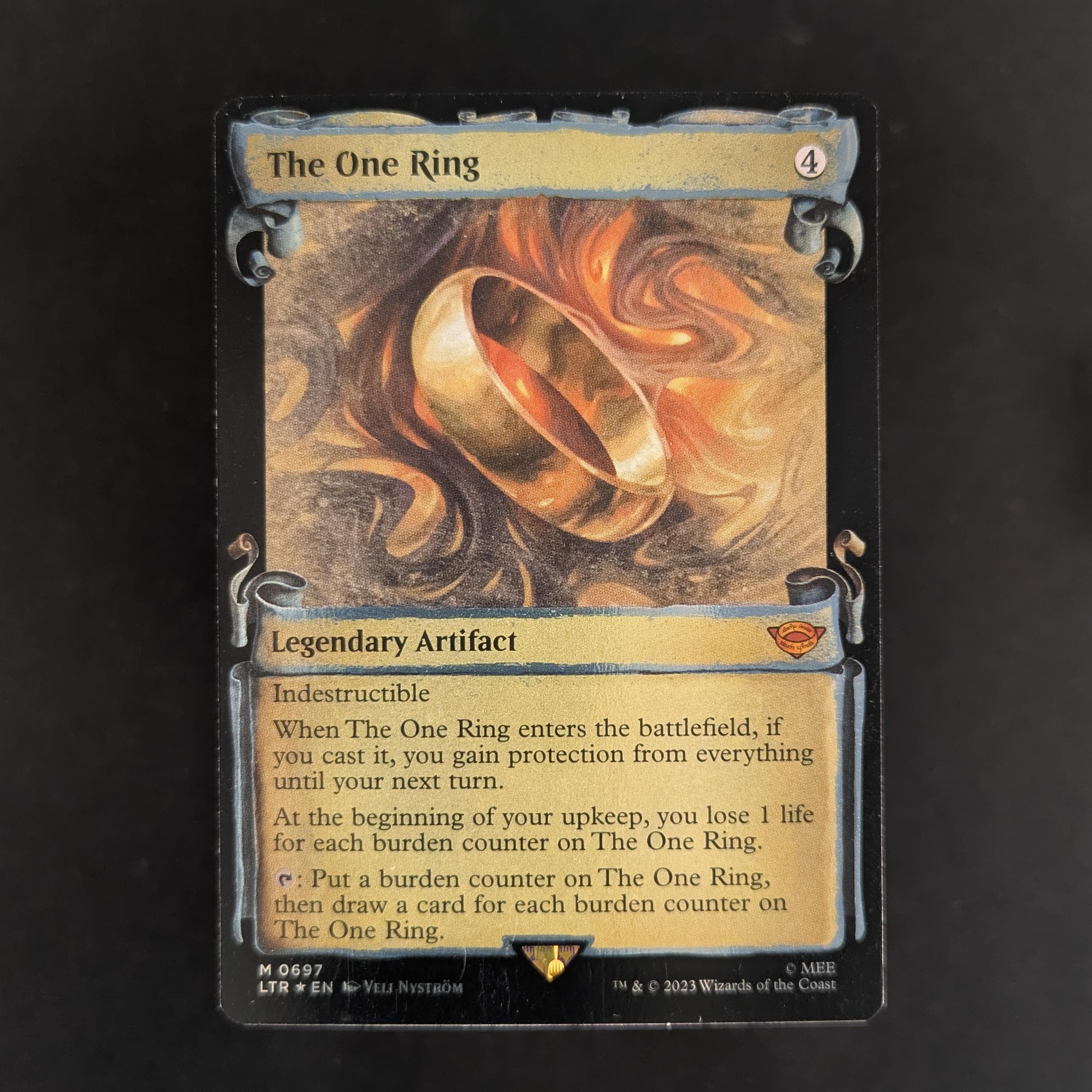 [FOIL] The One Ring Showcase (Scroll Foil) - The Lord of the Rings: Tales of Middle-earth Holiday Release - NM