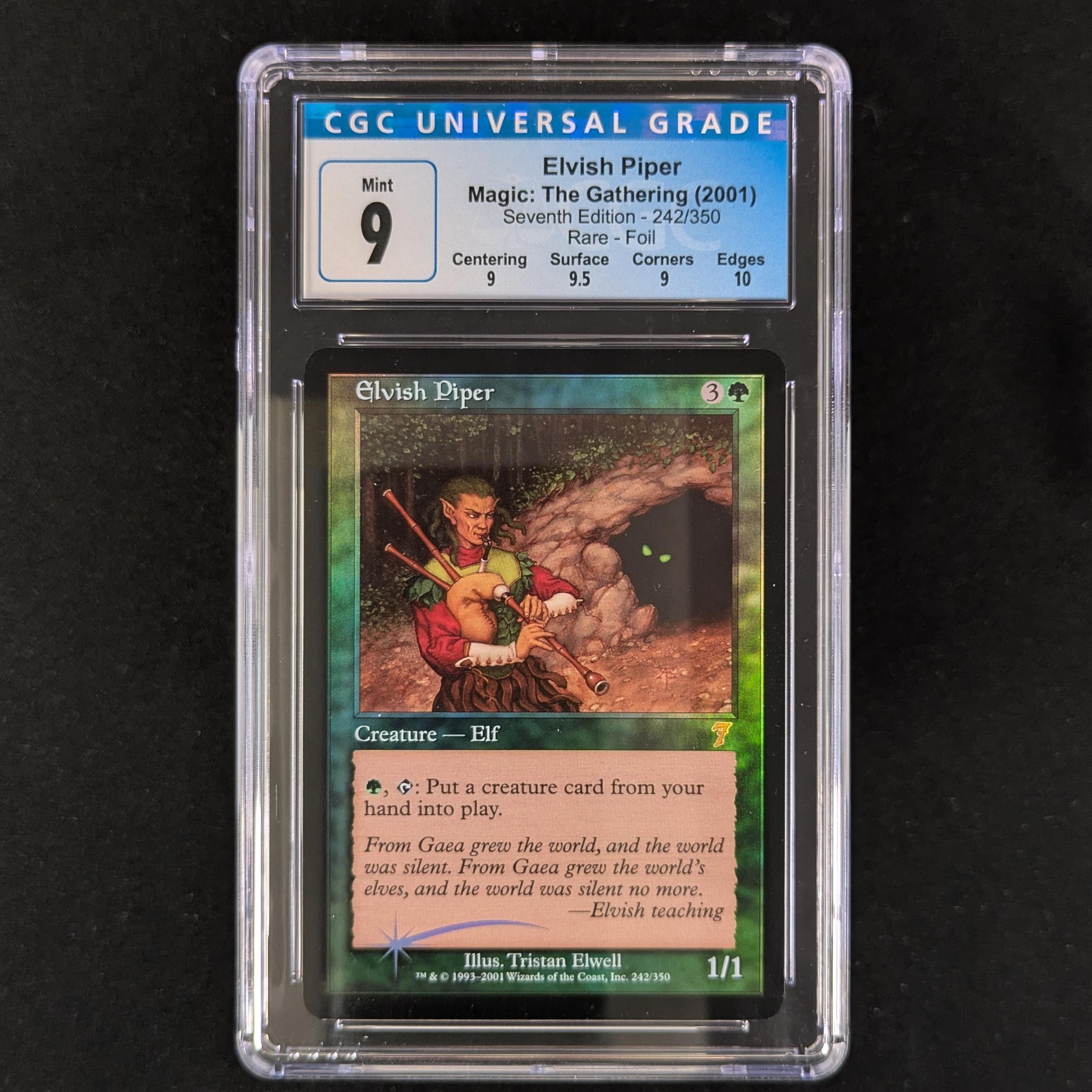 Elvish Piper  - Seventh Edition - CGC 9