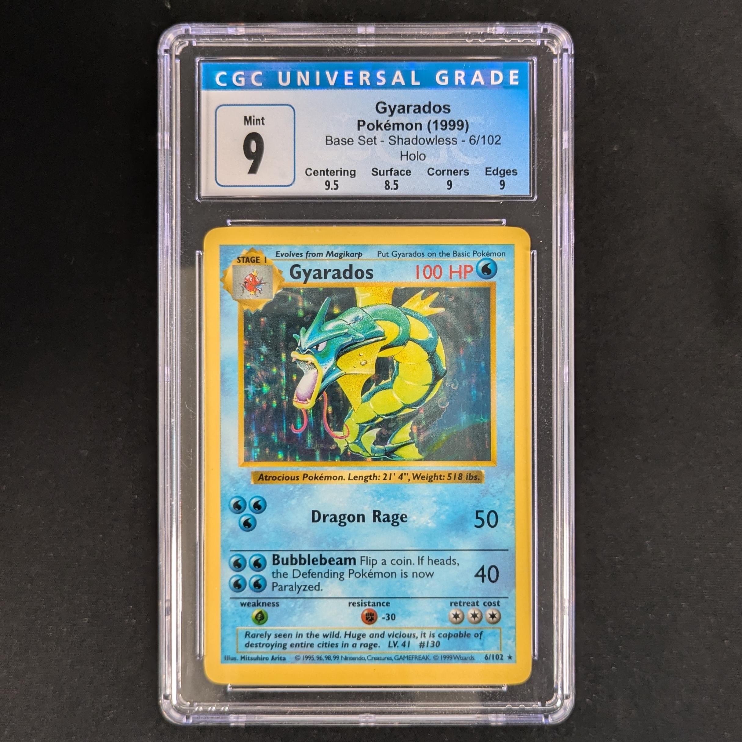 Gyarados (BS 6) - Base Set - CGC 9 - Shadowless