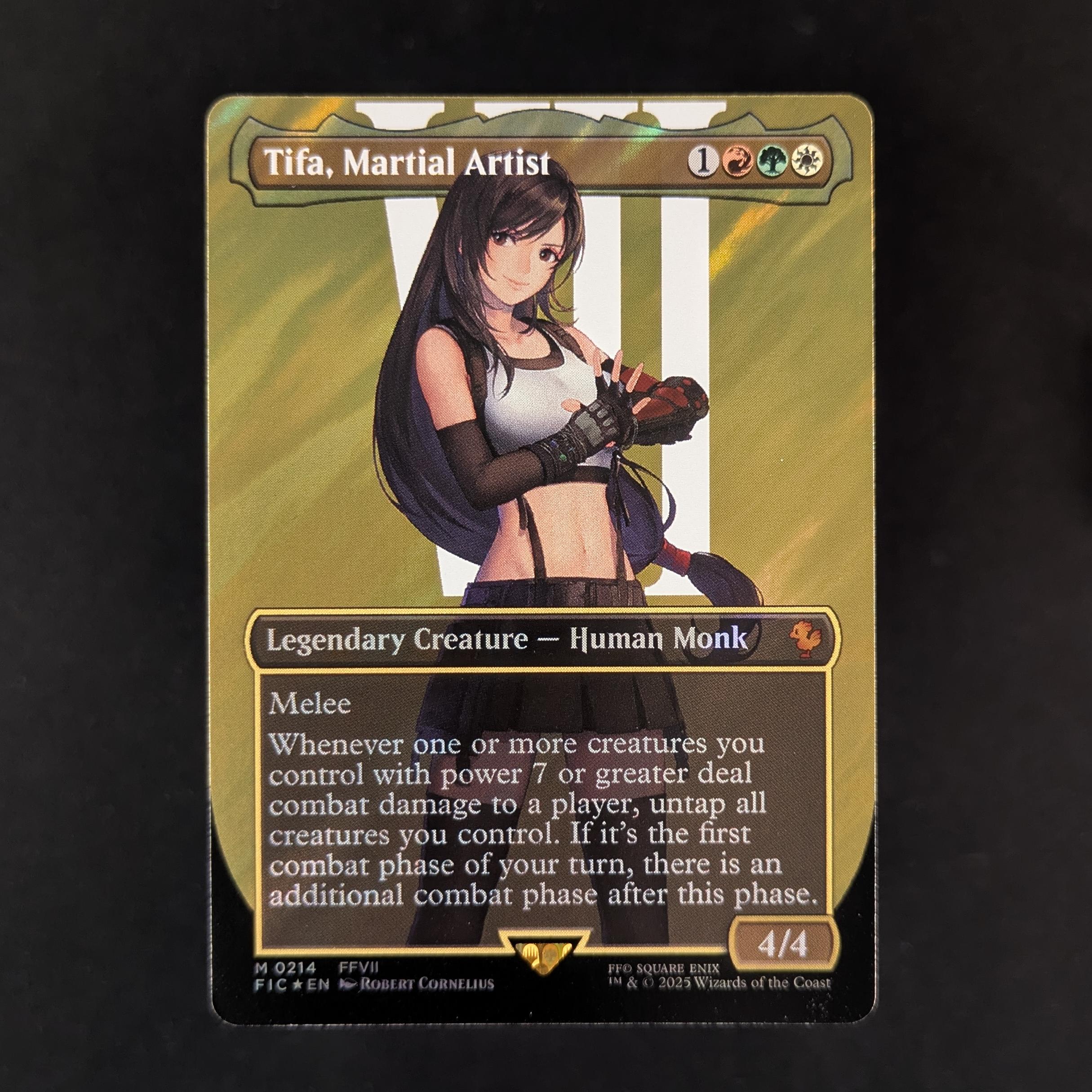[FOIL] Tifa, Martial Artist (Borderless) (Surge Foil) - Commander: FINAL FANTASY: Extras - English - NM