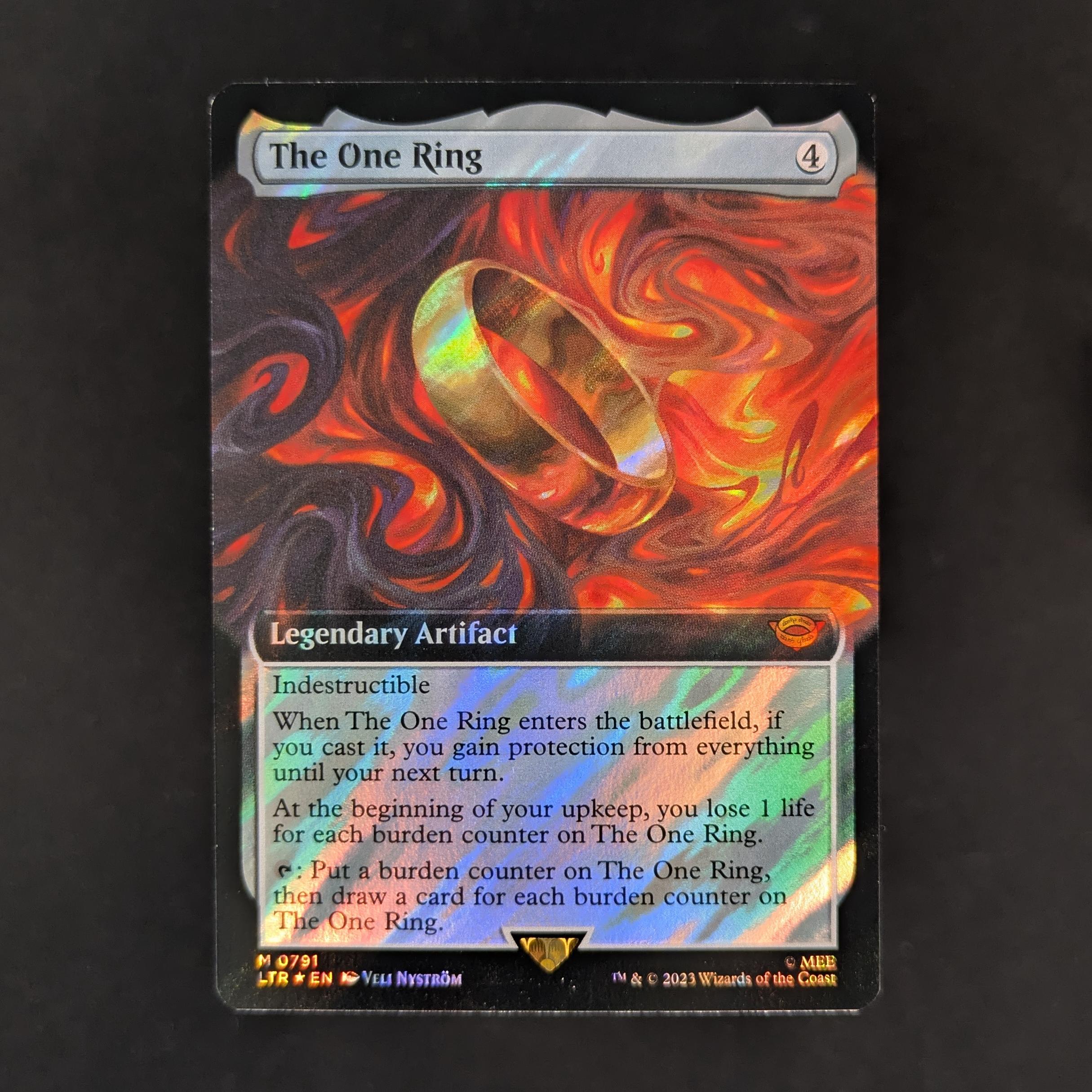 [FOIL] The One Ring (Extended Art) (Surge Foil) - The Lord of the Rings: Tales of Middle-earth Holiday Release - English - NM