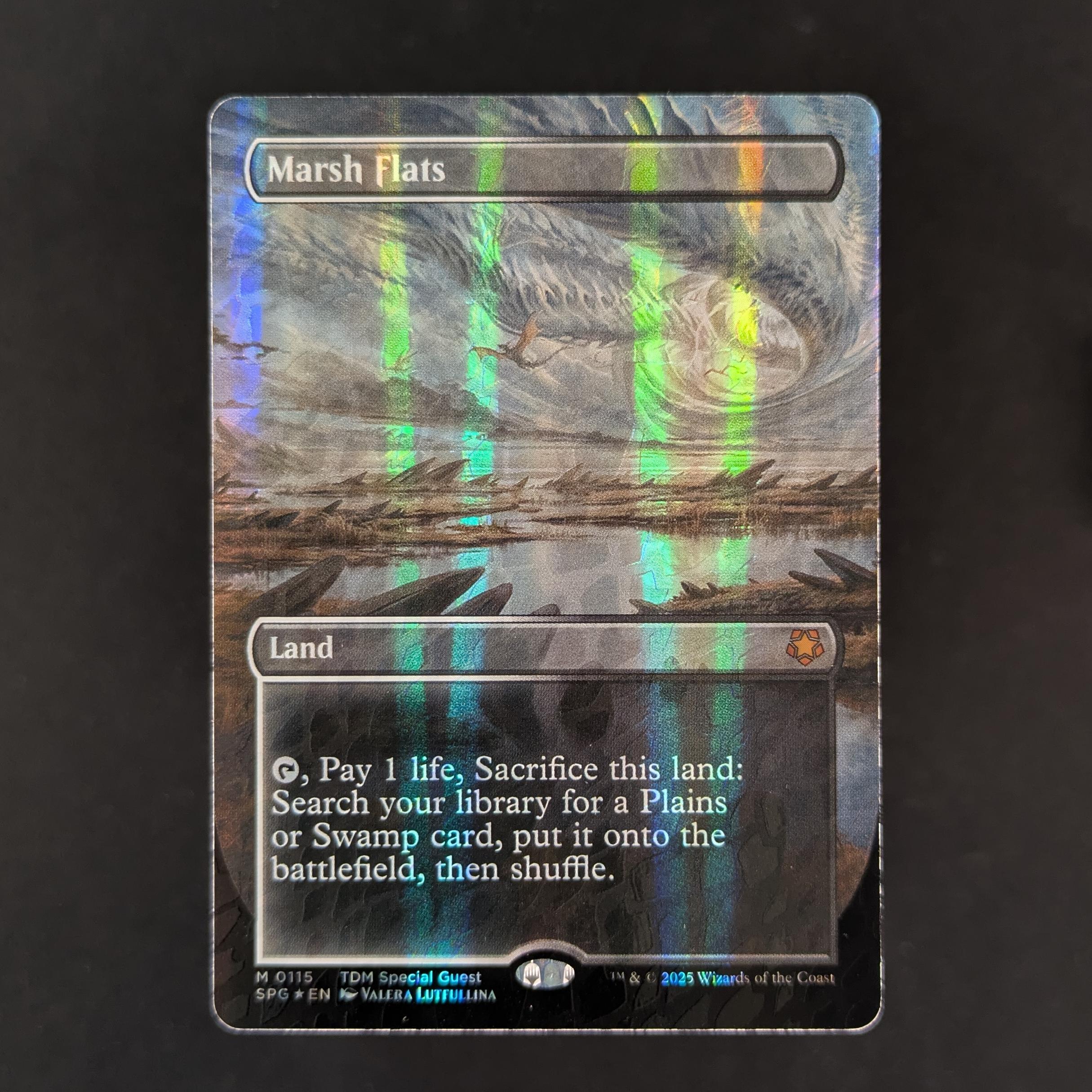 FOIL] Marsh Flats (Borderless) (Dragonscale Foil) - Special Guests -