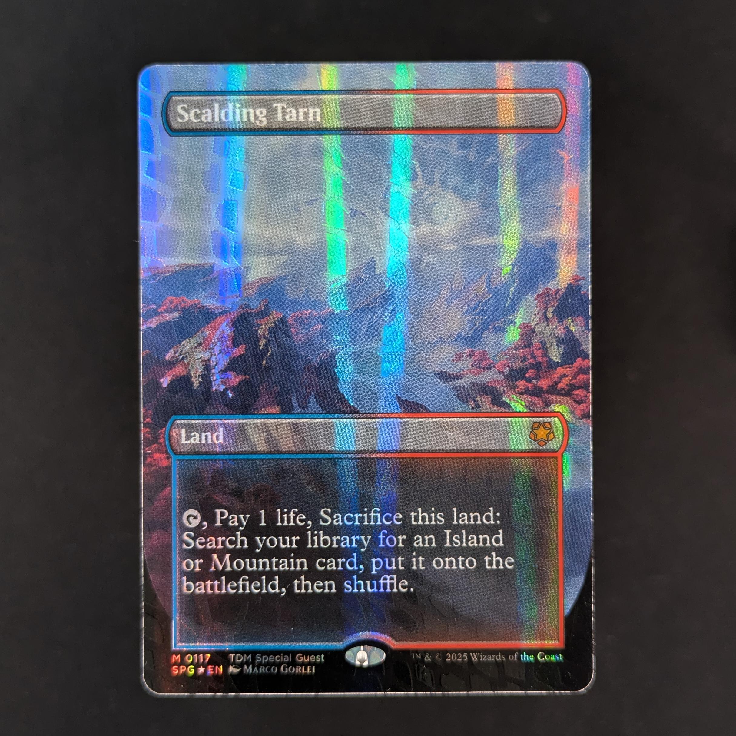 [FOIL] Scalding Tarn (Borderless) (Dragonscale Foil) - Special Guests - English - NM