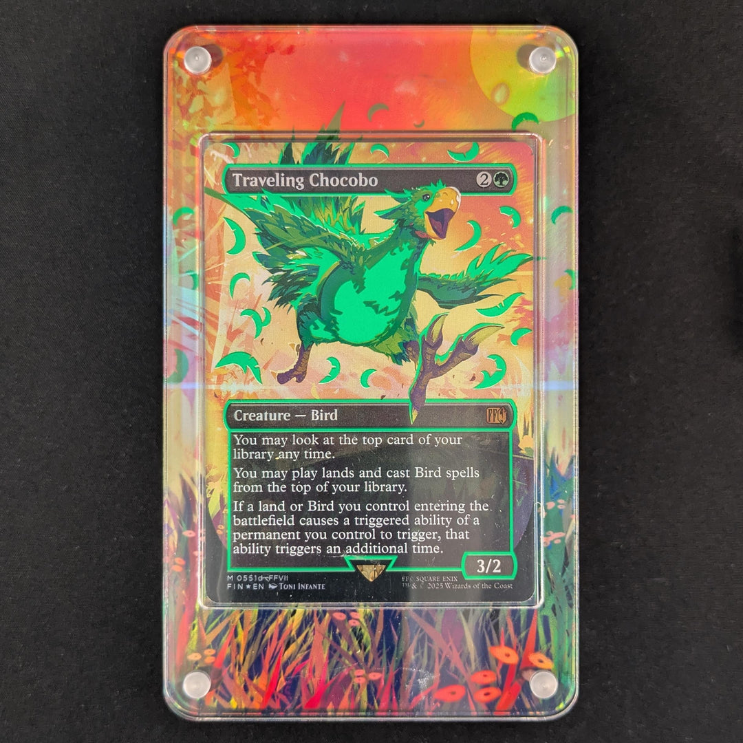traveling chocobo mtg card Traveling Chocobo #406 Foil from Final Fantasy (FIN) MTG Proxy