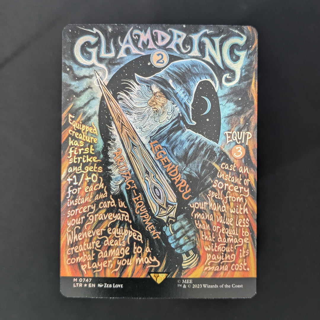 glamdring mtg card (Extended Art) [The Lord of the Rings: Tales of Middle-Earth so you dont lose it and can come back anytime after! Goldin | The Global Go-To