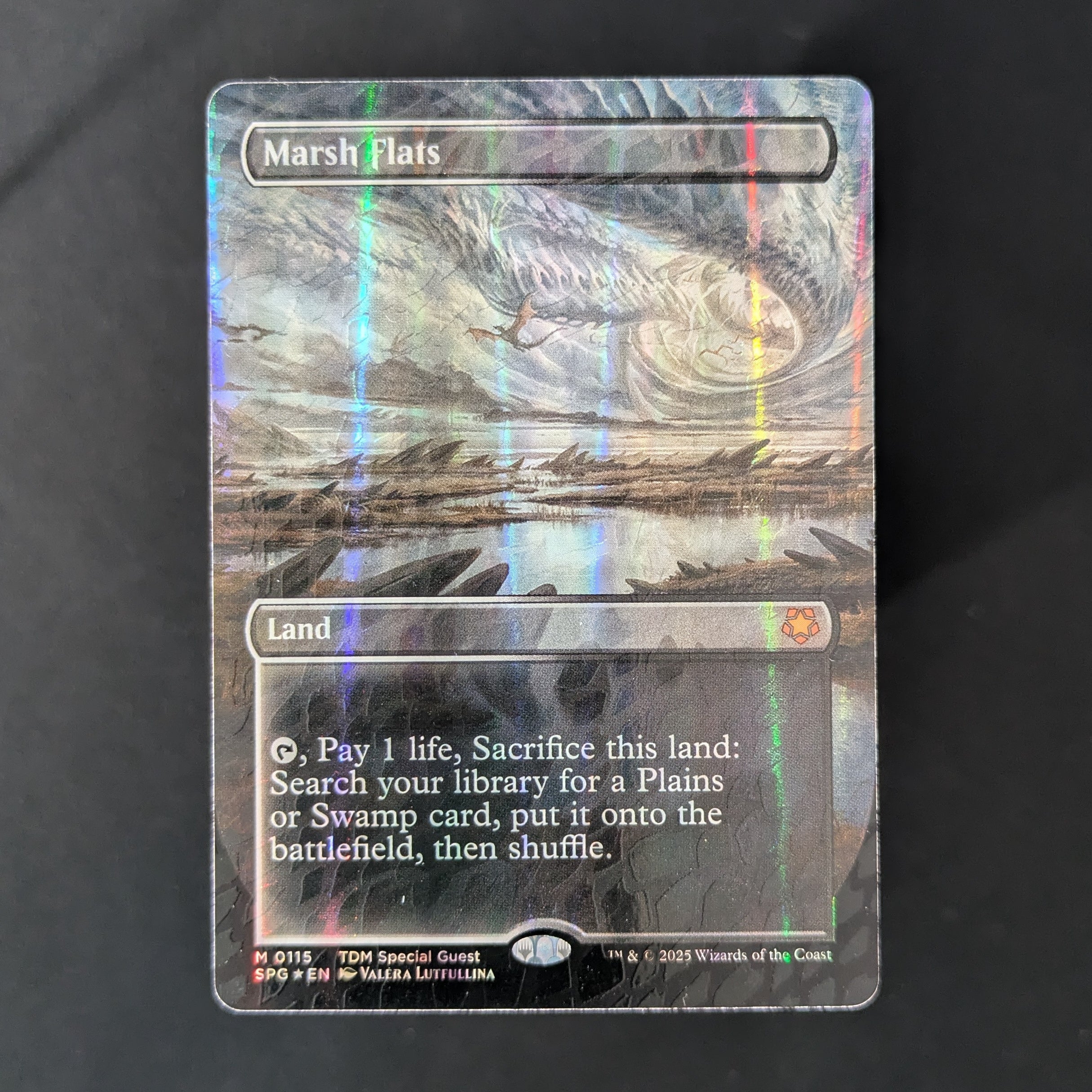 [FOIL] Marsh Flats (Borderless) (Dragonscale Foil) - Special Guests - English - NM