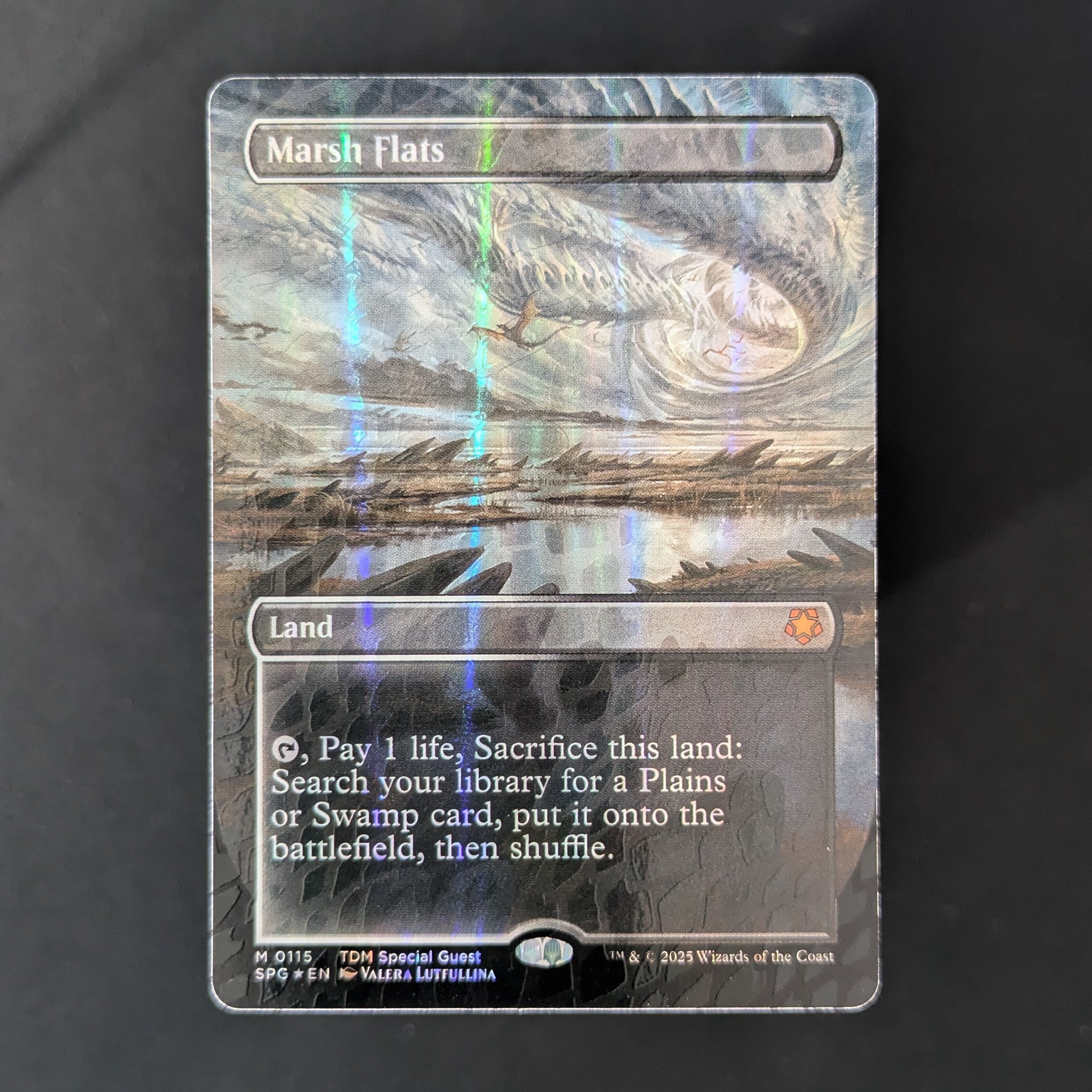 [FOIL] Marsh Flats (Borderless) (Dragonscale Foil) - Special Guests - English - NM