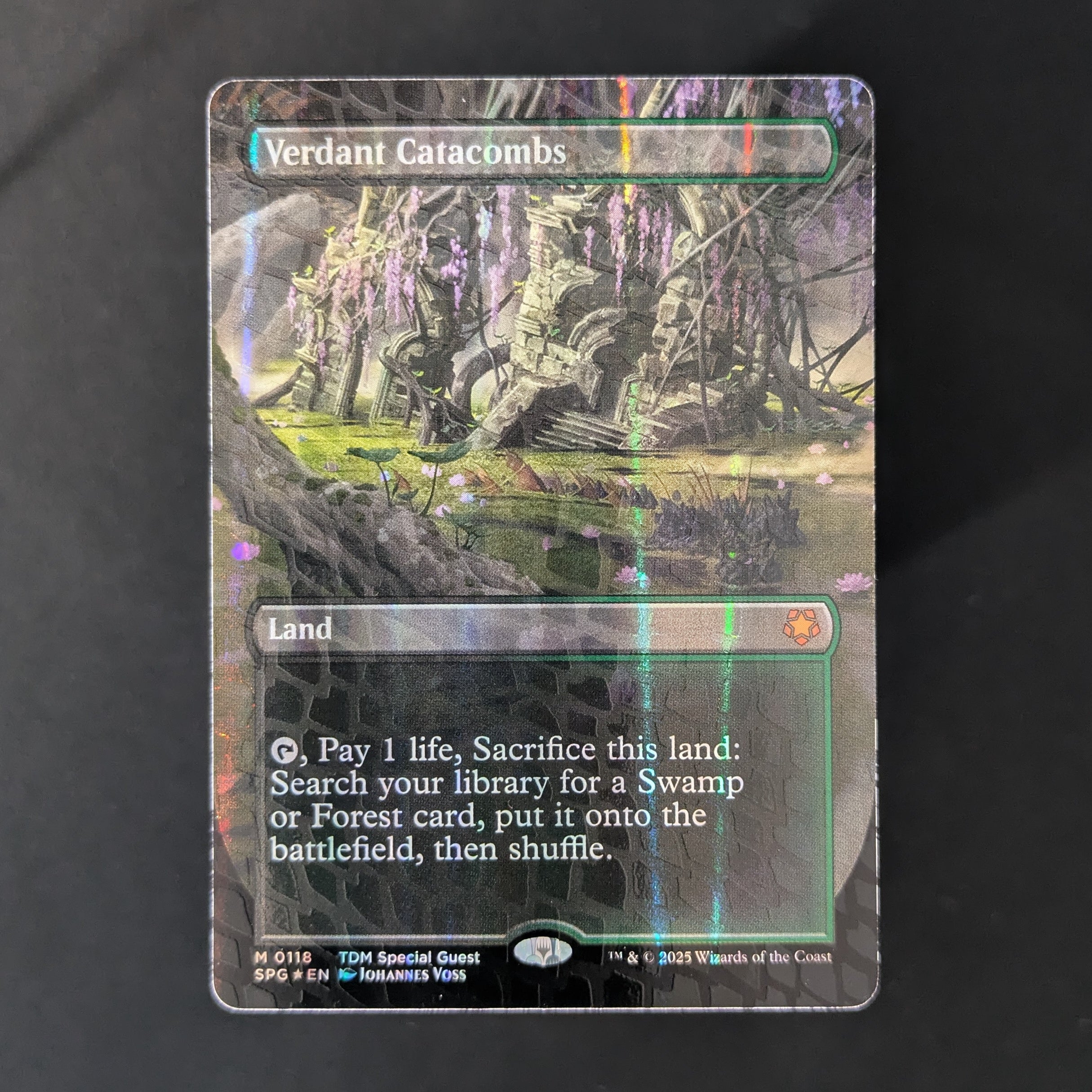 FOIL] Verdant Catacombs (Borderless) (Dragonscale Foil) - Special Gue