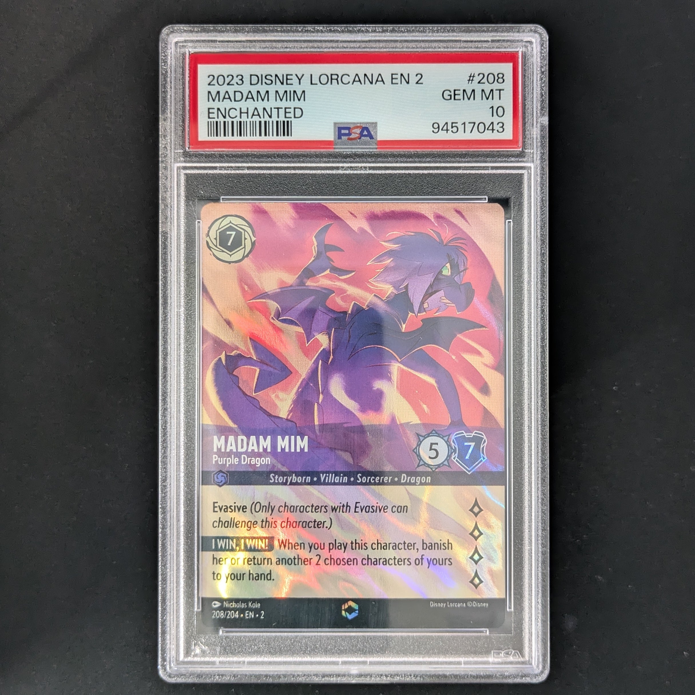Madam Mim - Purple Dragon (V.2) - Rise of the Floodborn - English - PSA 10