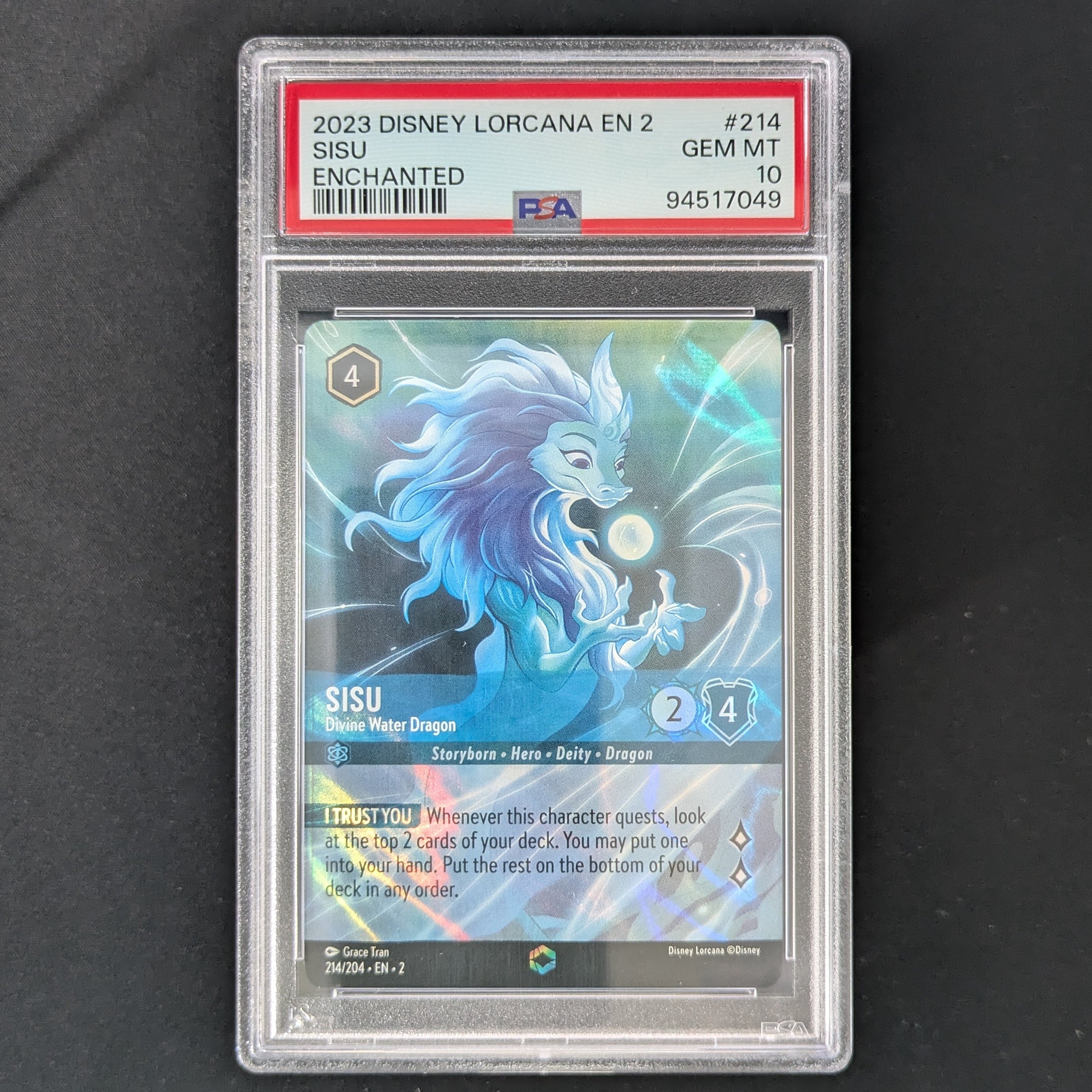 Sisu - Divine Water Dragon (V.2) - Rise of the Floodborn - English - PSA 10
