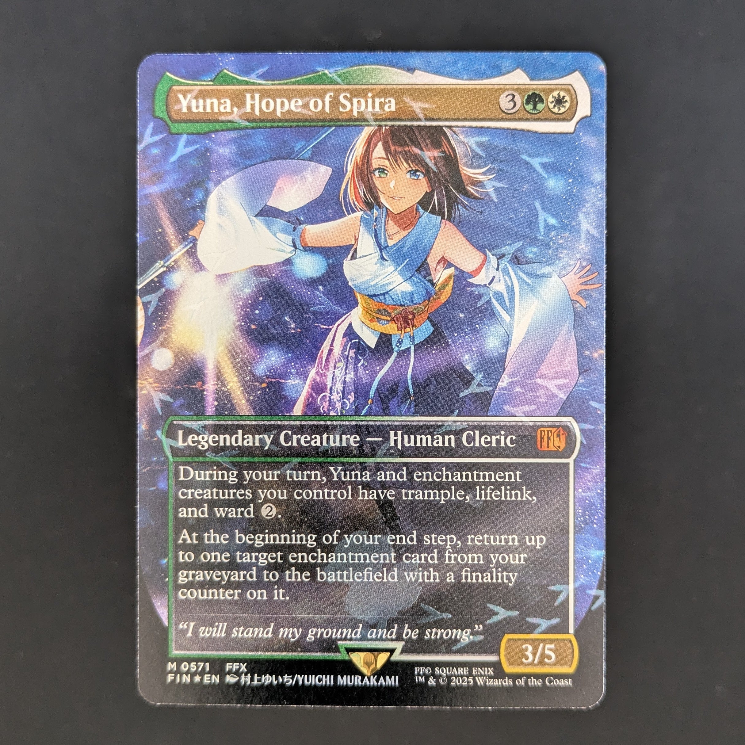 FOIL] Yuna, Hope of Spira (Borderless) (Chocobo Track Foil) - FINAL F