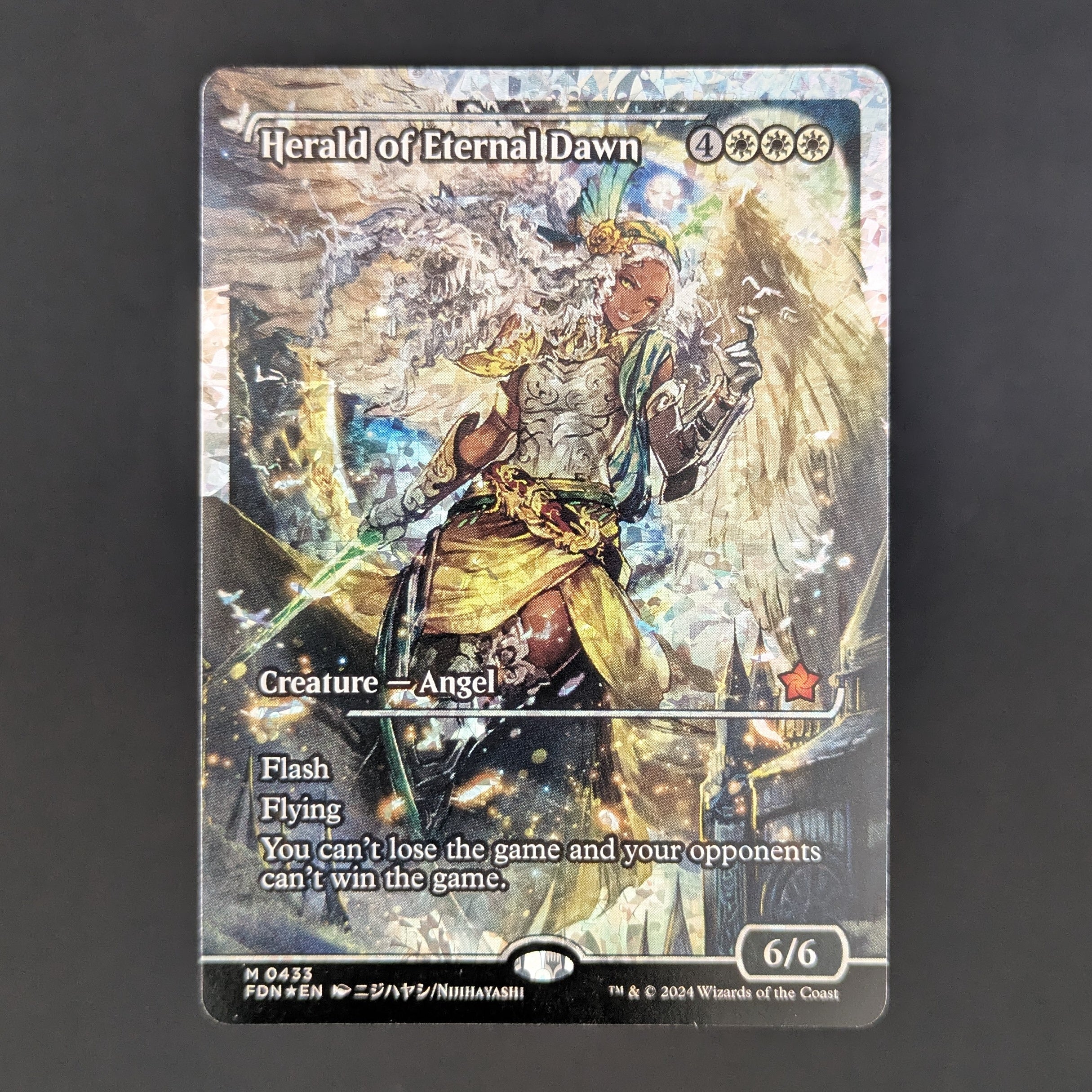 [FOIL] Herald of Eternal Dawn (Showcase) (Fracture Foil) - Magic: The Gathering Foundations: Extras - English - NM