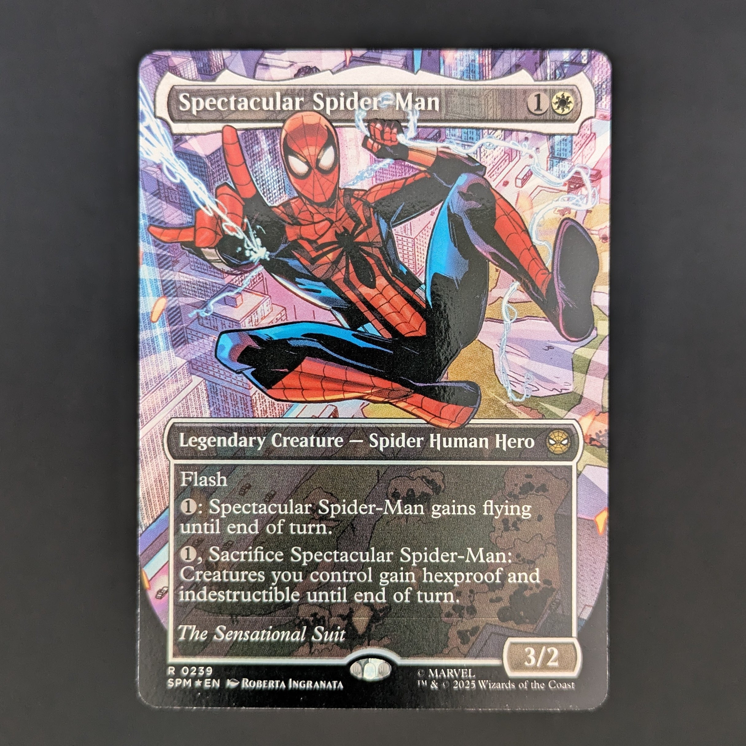 [FOIL] Spectacular Spider-Man (0239) (Borderless) (Textured Foil) - Marvel's Spider-Man: Extras - English - NM