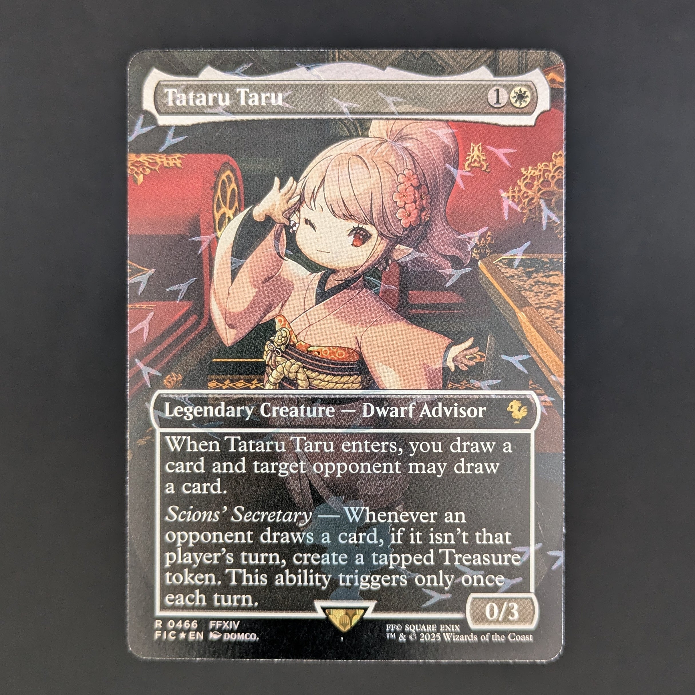 [FOIL] Tataru Taru (Borderless) (Chocobo Track Foil) - FINAL FANTASY Holiday Release - English - NM