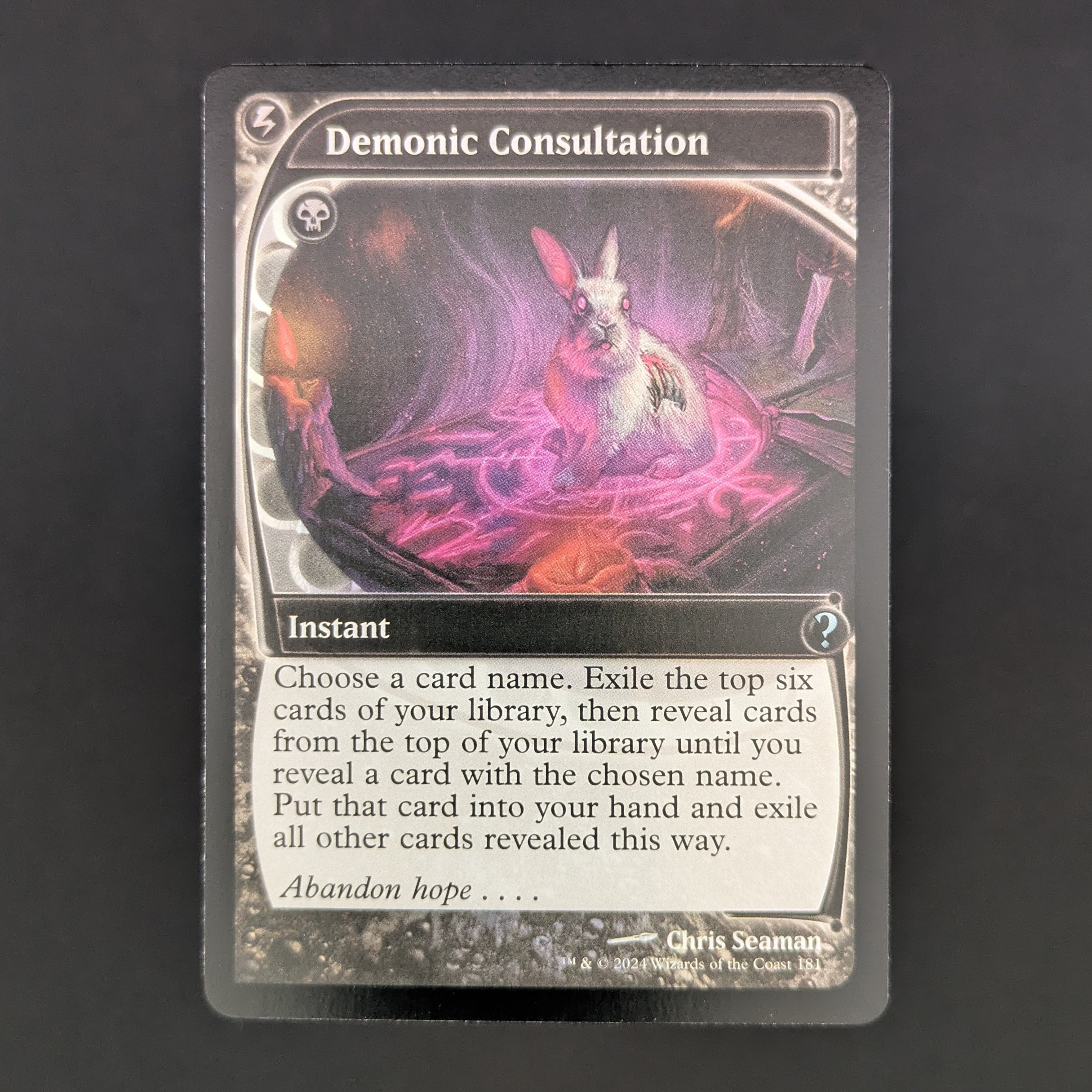 ブ*ン様 MTG MB2 Demonic Consultation 【Foil】 FOIL] Demonic Consultation (Future Sight) - Mystery Booster 2 - Engli