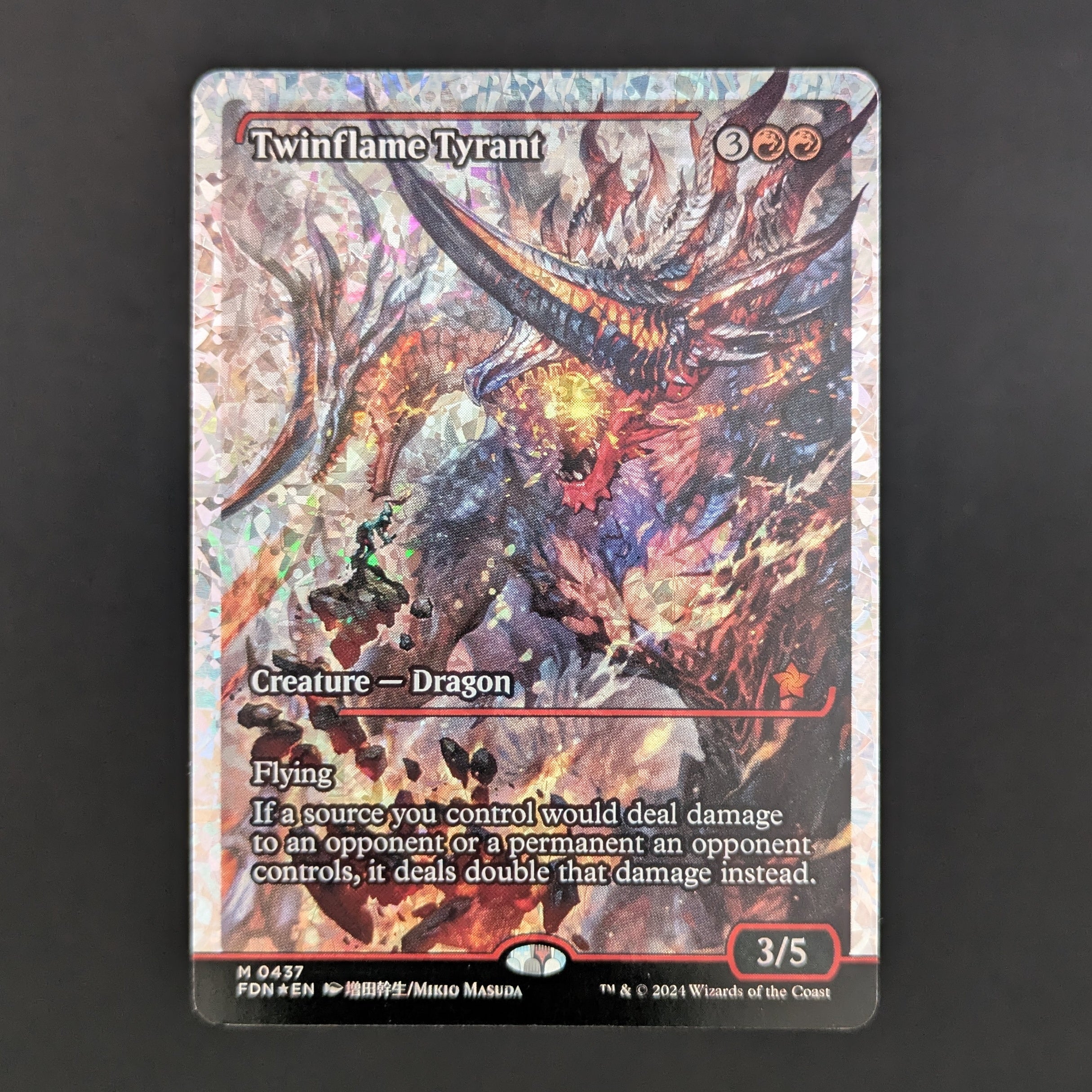 [FOIL] Twinflame Tyrant (Showcase) (Fracture Foil) - Magic: The Gathering Foundations: Extras - English - NM