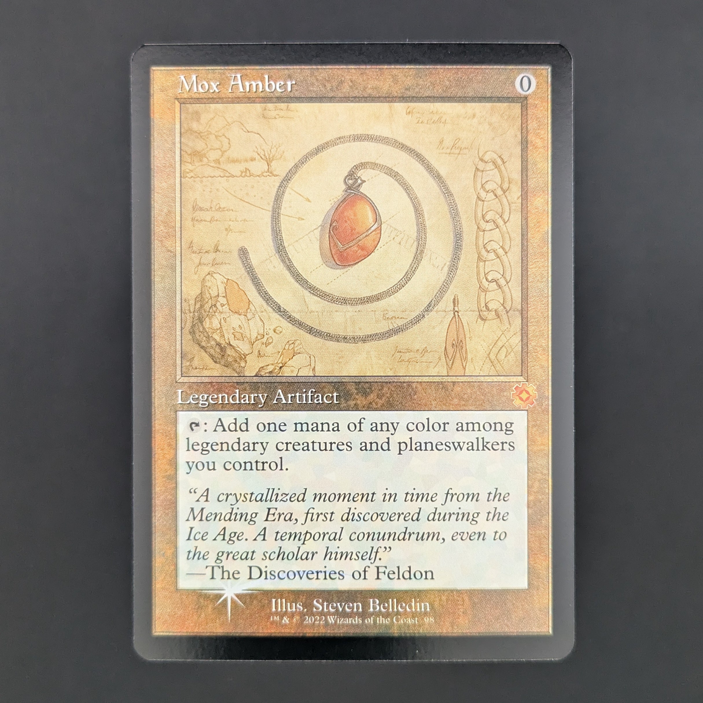 [FOIL] Mox Amber (Schematic) - Retro Frame Artifacts - English - NM