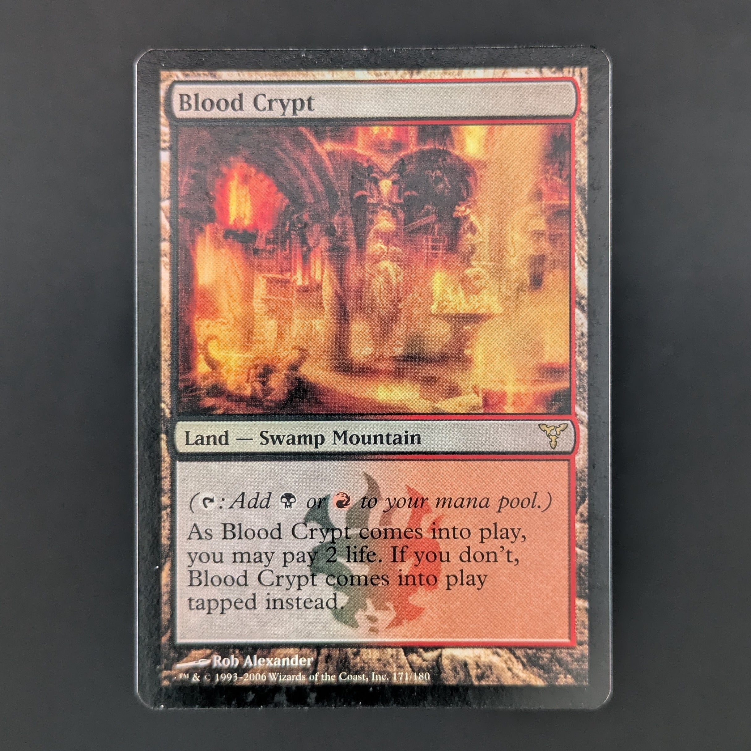 mtg 血の墓所　foil dissension 初版　blood crypt FOIL] Blood Crypt - Dissension - English - LP - PRESSURE MARK