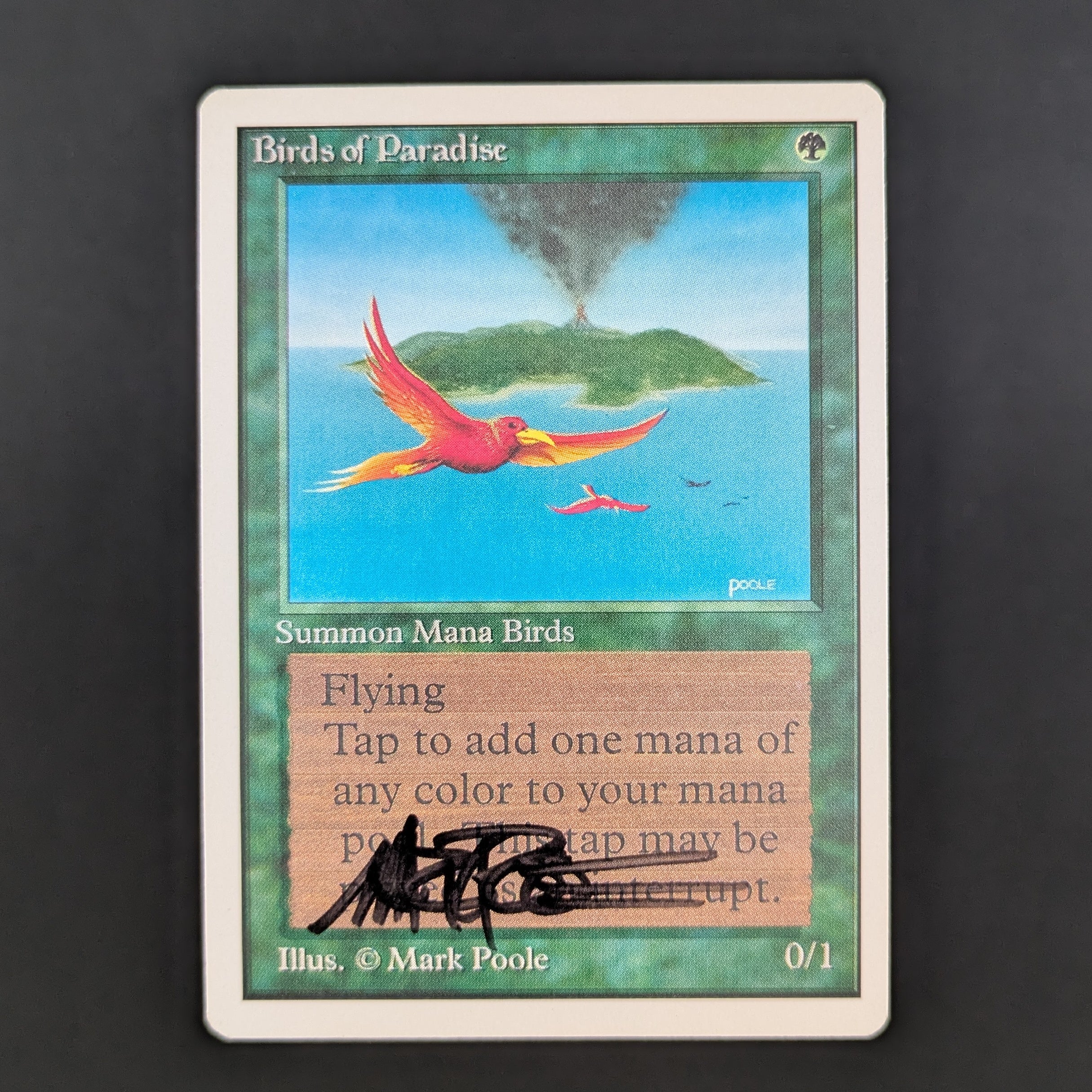 MTG Singles - Birds of Paradise - Unlimited - EX - SIGNED - 34866