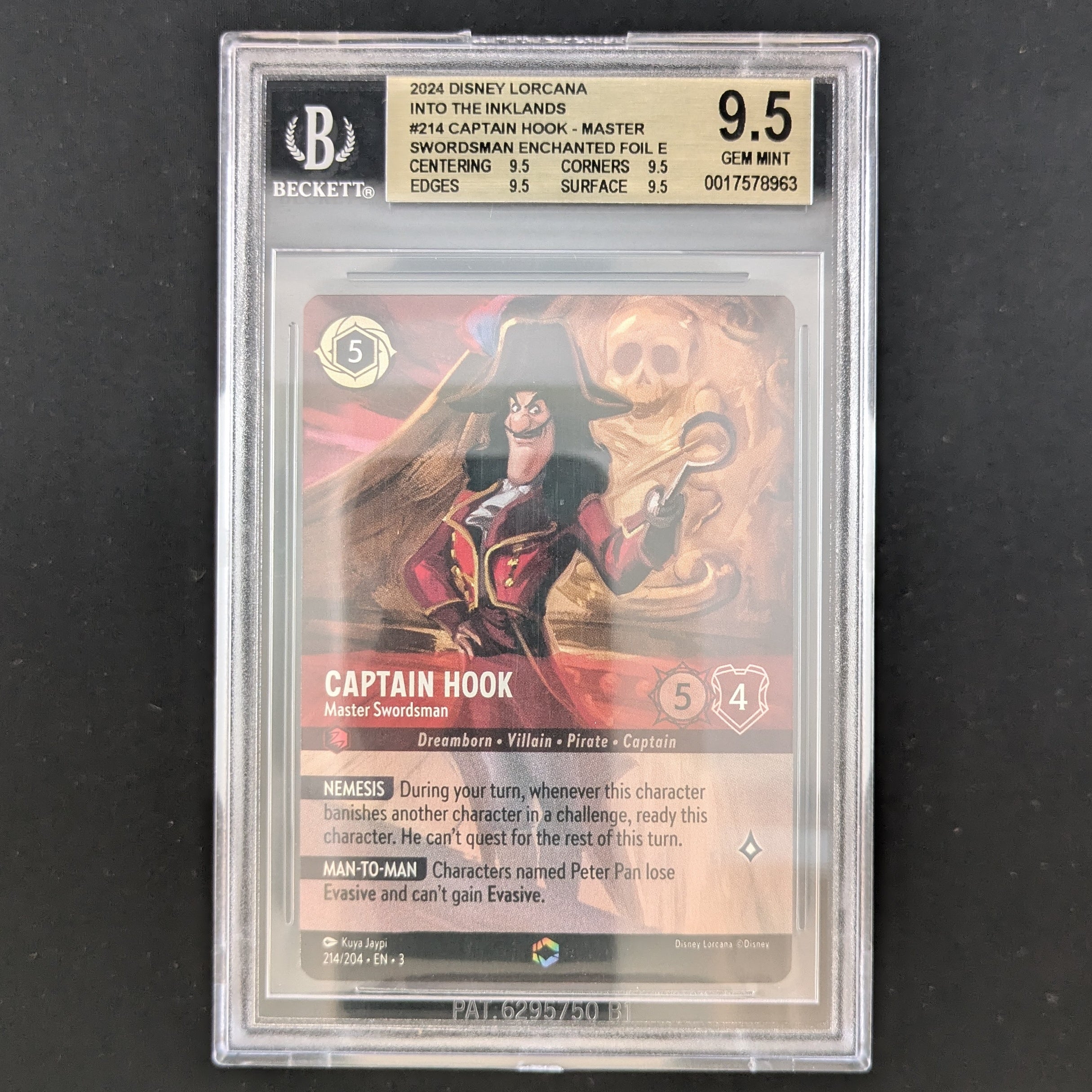Captain Hook - Master Swordsman (V.2) - Into the Inklands - BGS 9.5