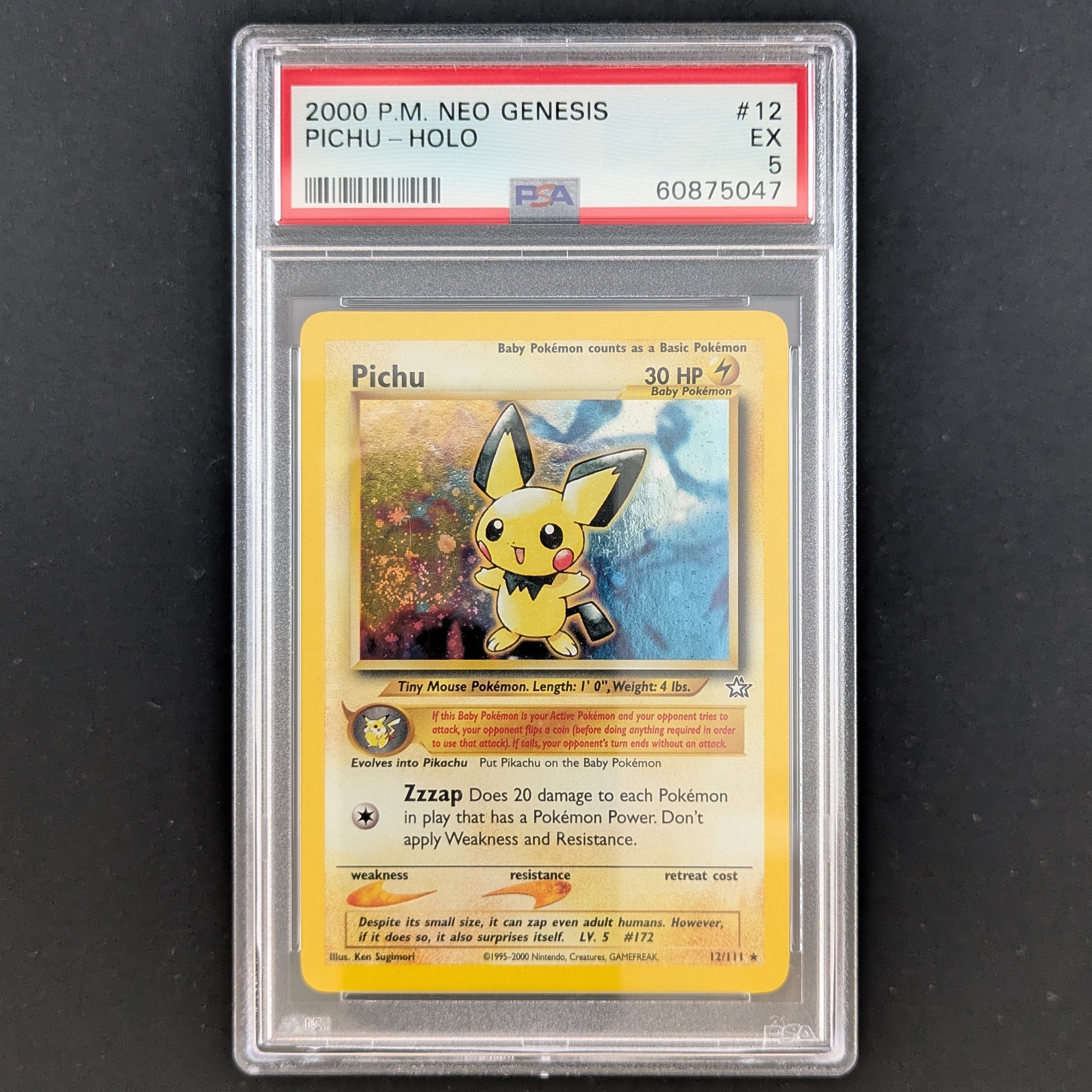 Pichu (NG 12) - Neo Genesis - PSA 5