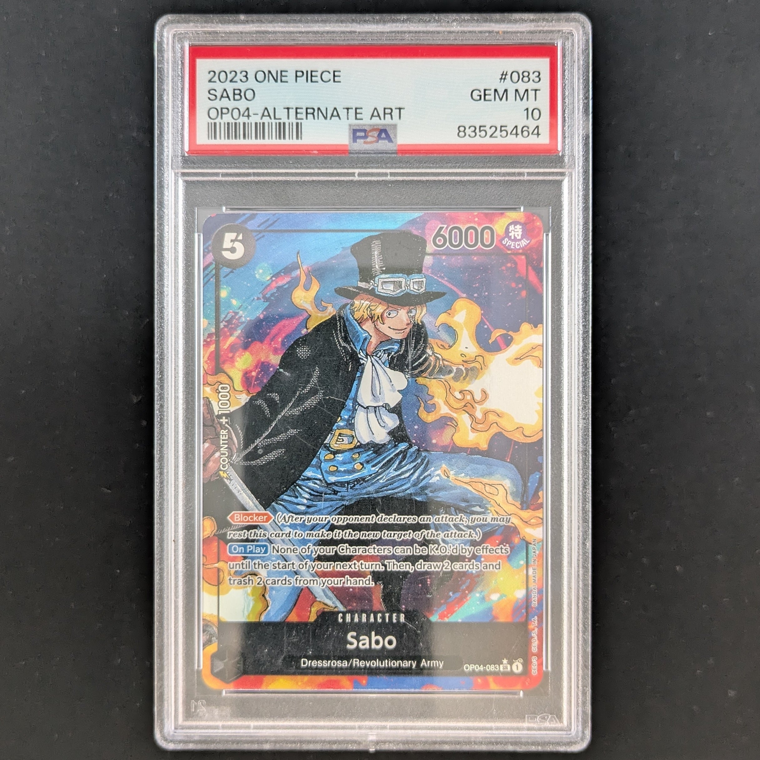Sabo (OP04-083) (V.2) - Kingdoms of Intrigue - PSA 10