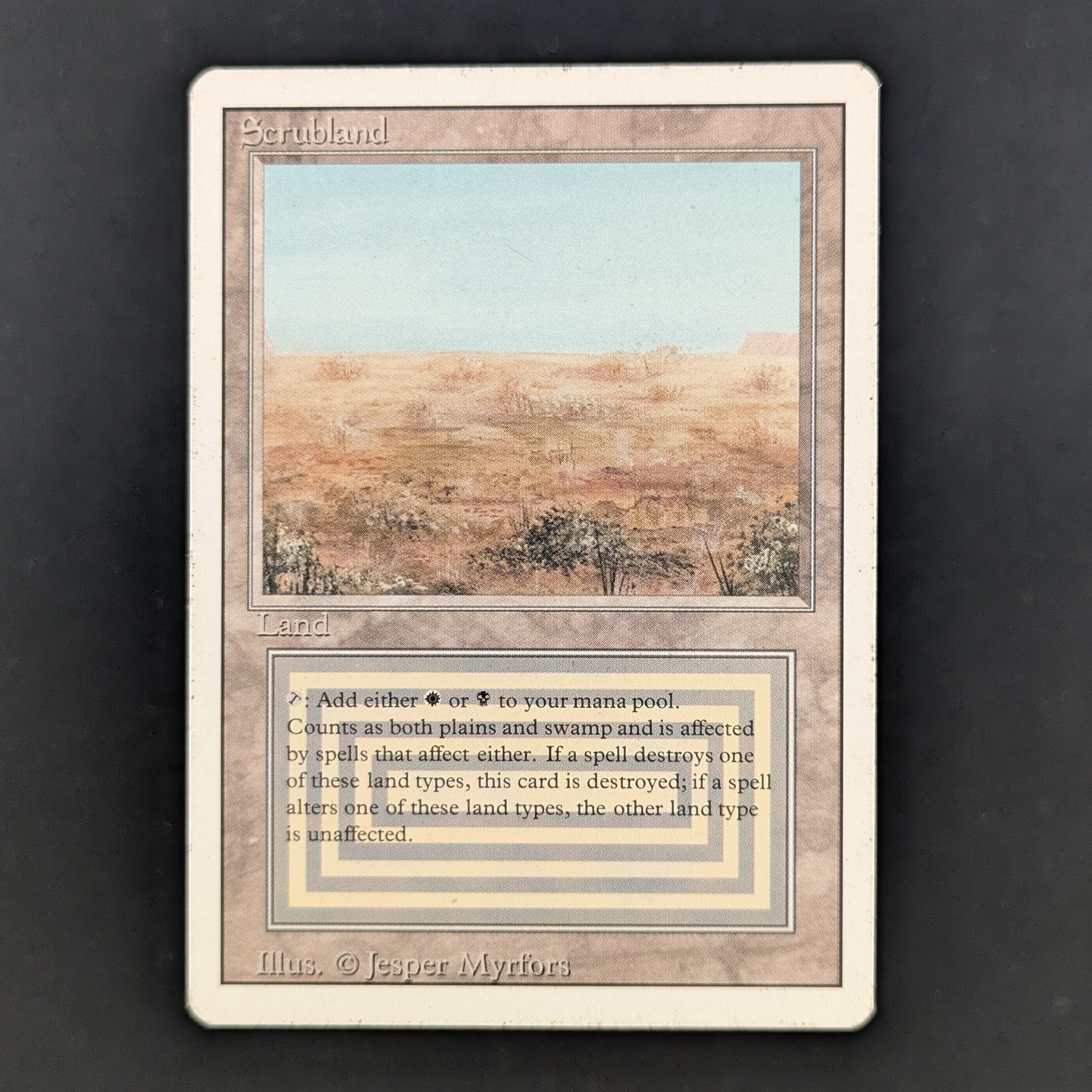 MTG Singles - Scrubland - Revised - LP - 35160