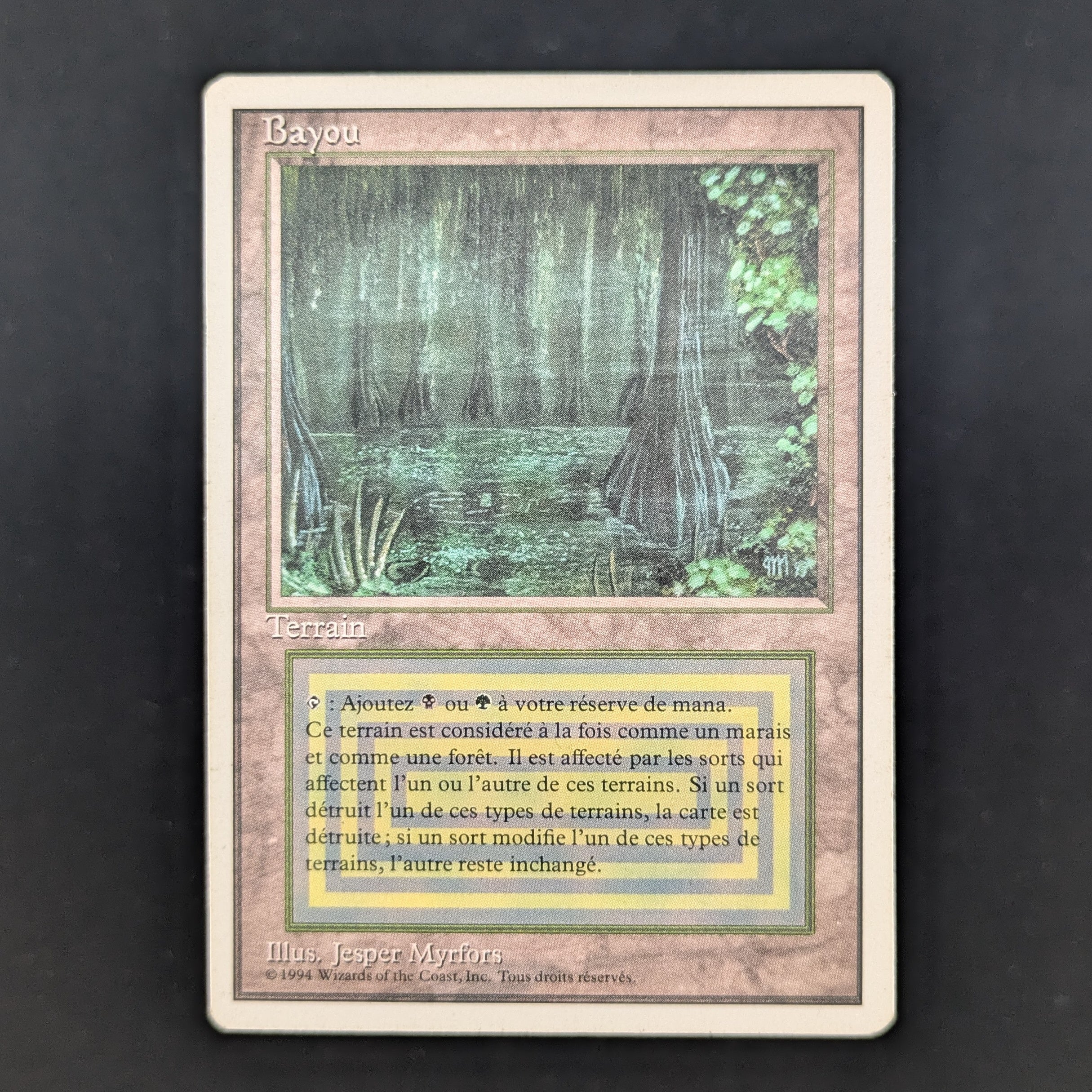 MTG Singles - Bayou - Foreign White Bordered - French - LP - PRESSURE MARK - 35222