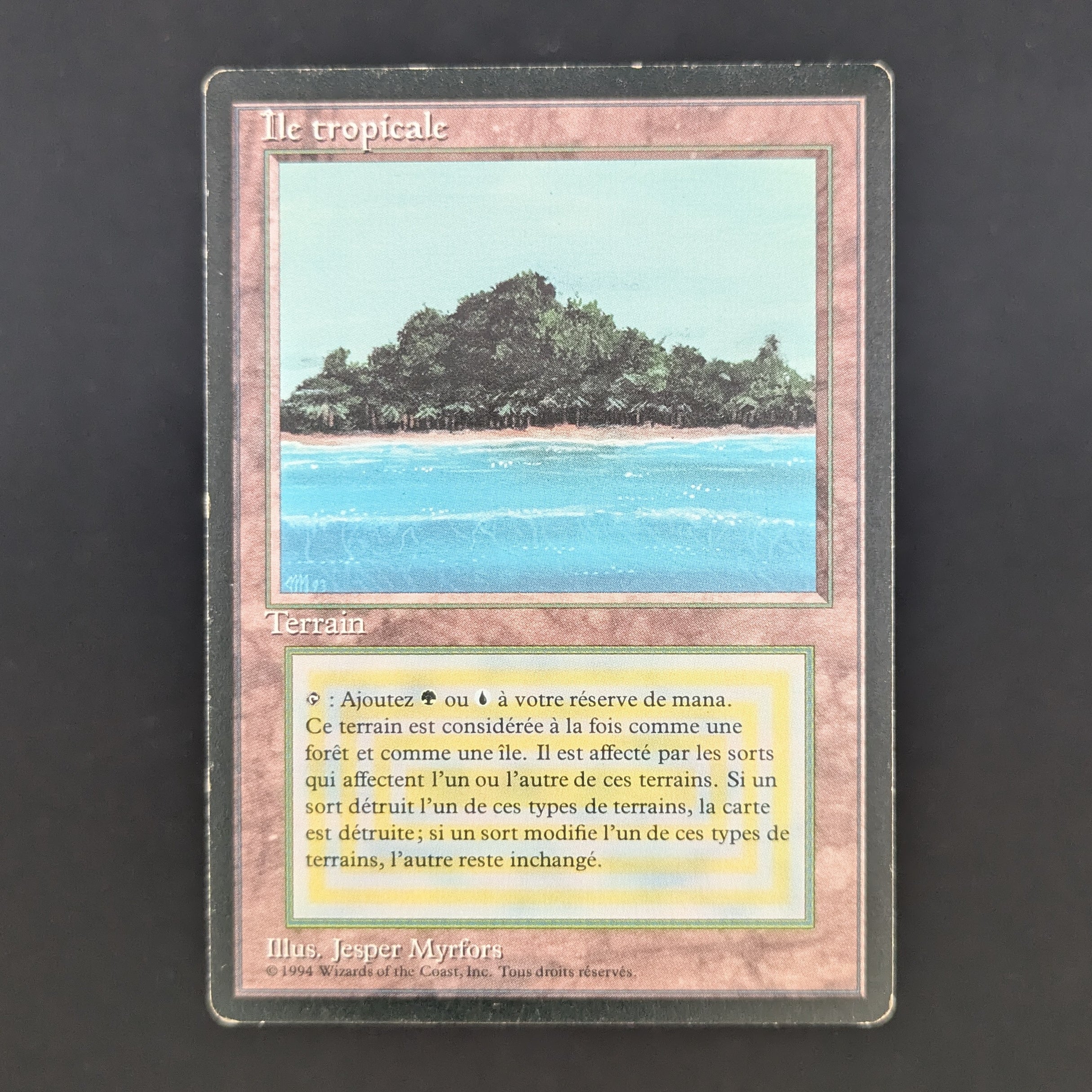 MTG Singles - Tropical Island - Foreign Black Bordered - French - LP - 35284