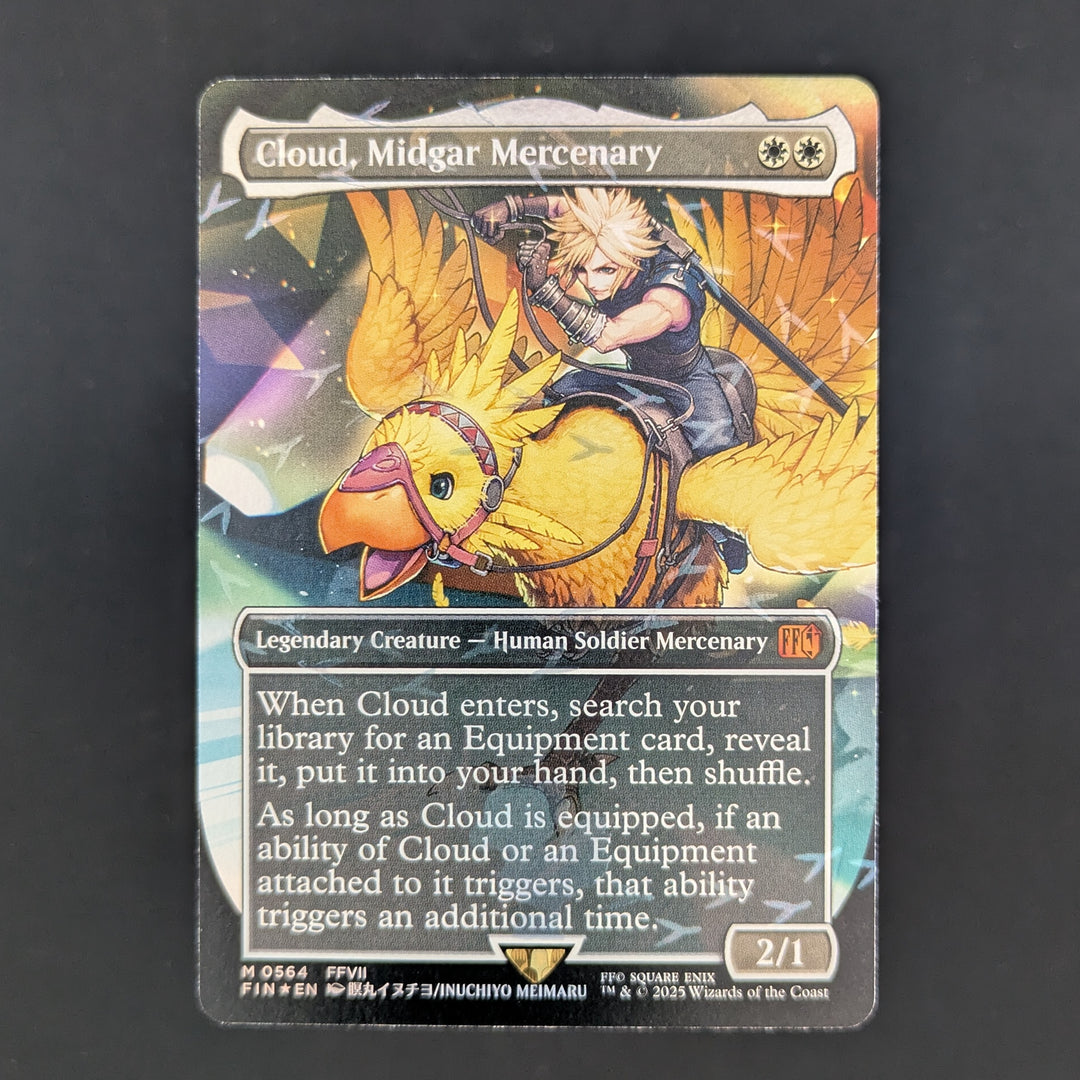 FOIL] Cloud, Midgar Mercenary (Borderless) (Chocobo Track Foil)