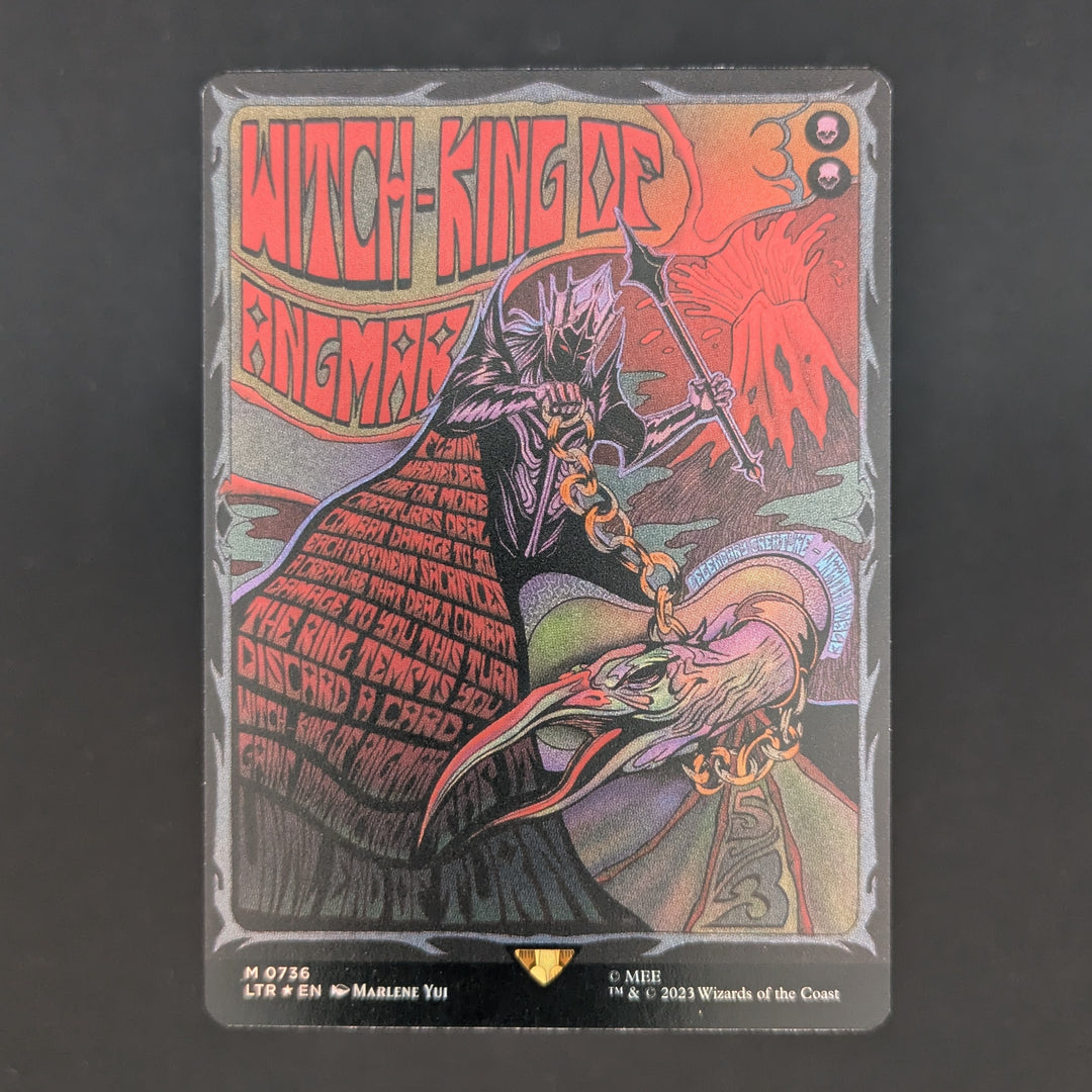 mtg lord of the rings poster cards FOIL] Witch-king Angmar (Borderless Poster) Box:Garland at the Chaos Shrine Mtg Filler Card | breya Activate only as a
