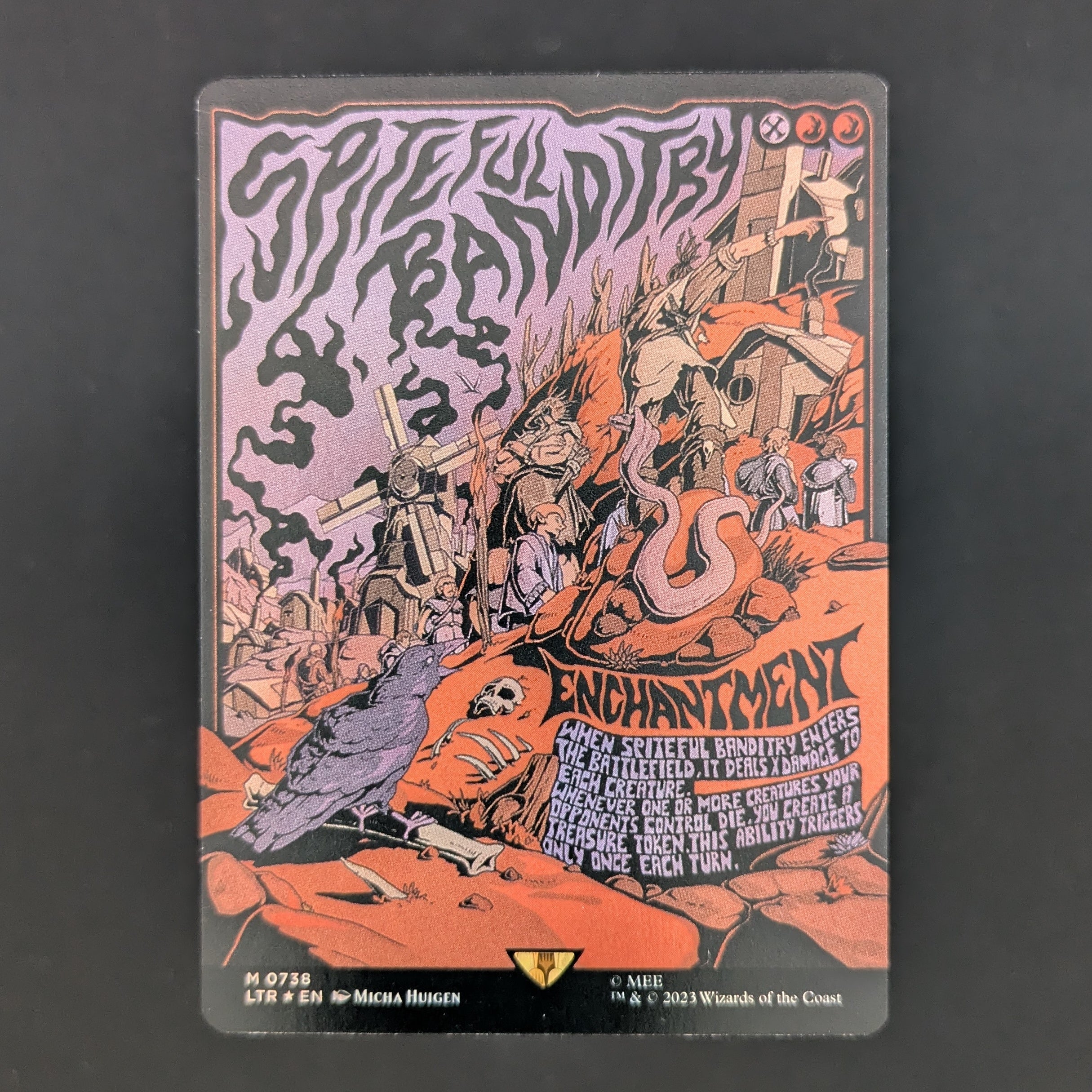 [FOIL] Spiteful Banditry (Borderless Poster) - The Lord of the Rings: Tales of Middle-earth Holiday Release - English - NM