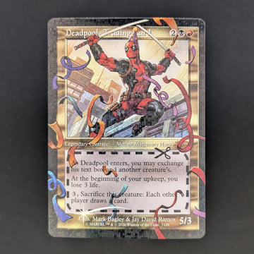deadpool trading card mtg price Commander Deck EDH Deck Deadpool, 100 Magic Cards As Deadpool enters Magic the Gathering, Secret Lair: