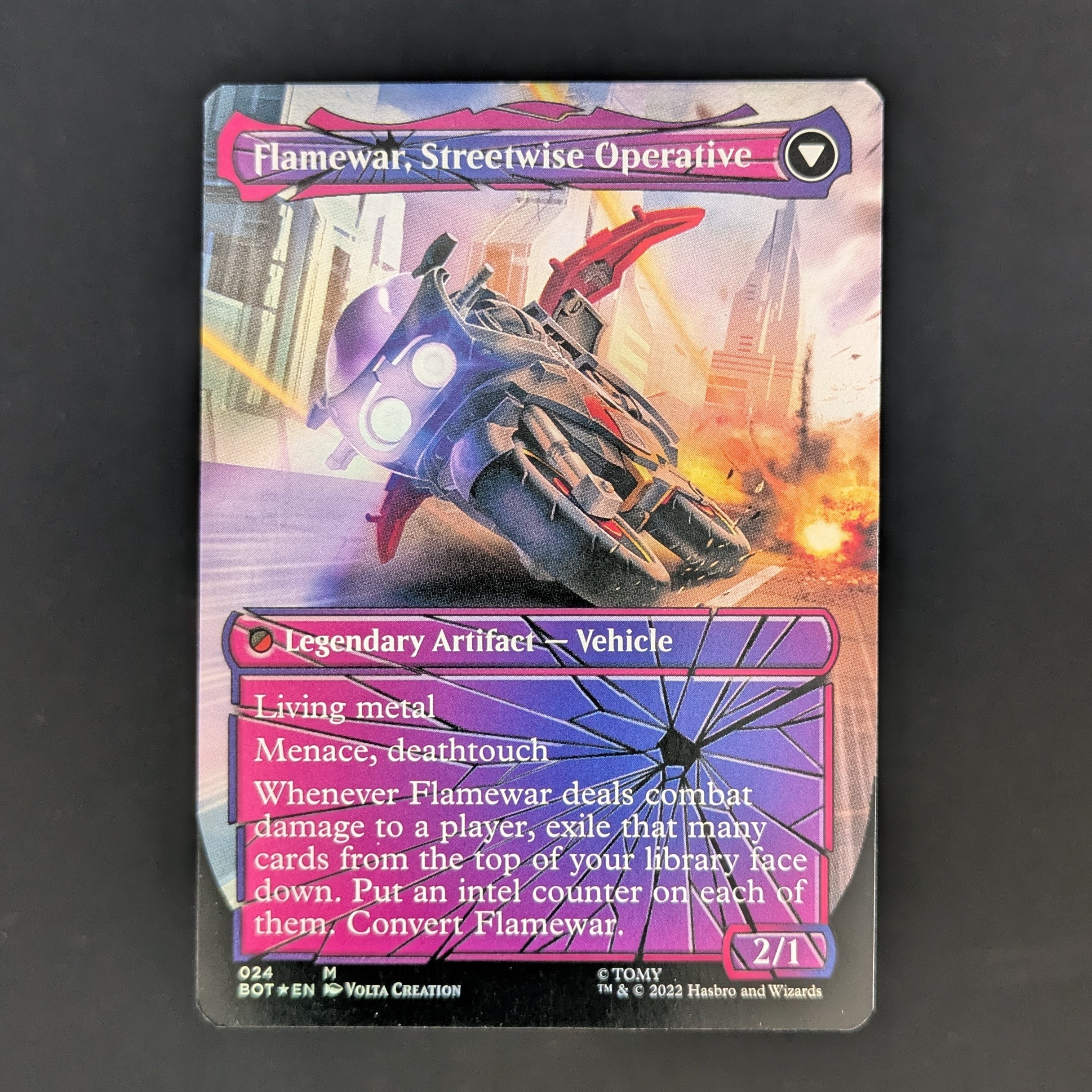 [FOIL] Flamewar, Brash Veteran (Shattered Glass) - Universes Beyond: Transformers - English - NM