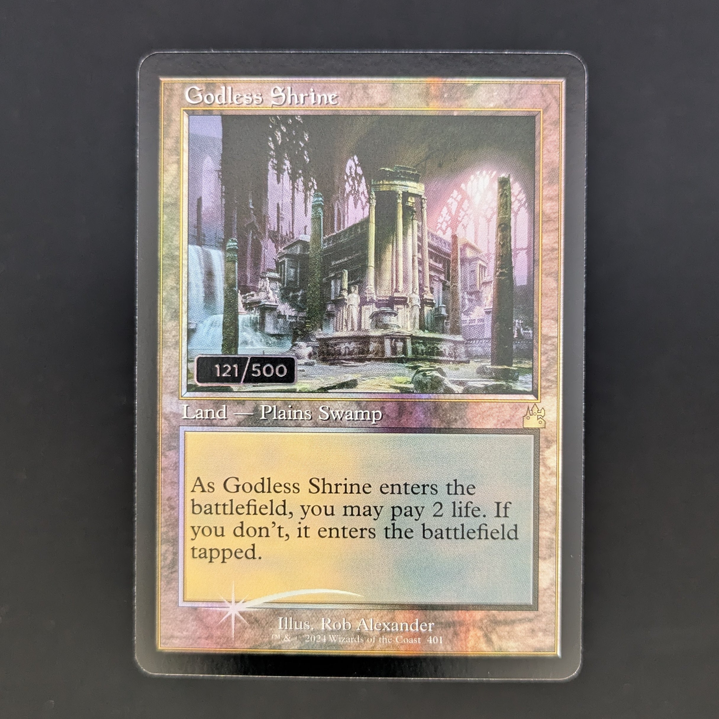 [FOIL] Godless Shrine (Retro Frame) (Serial Numbered) - Ravnica Remastered: Extras - English - NM - 121/500