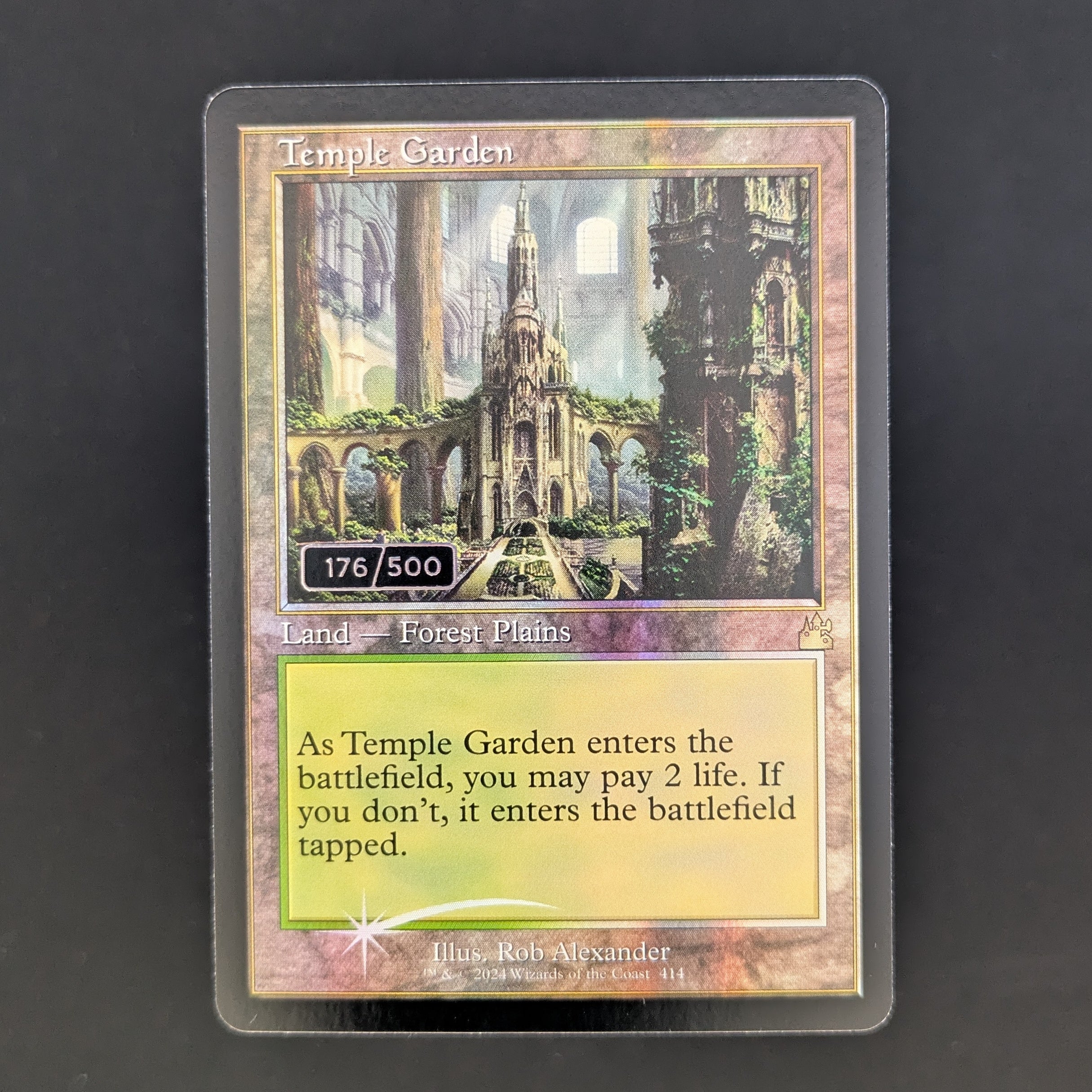 [FOIL] Temple Garden (Retro Frame) (Serial Numbered) - Ravnica Remastered: Extras - English - NM - 176/500