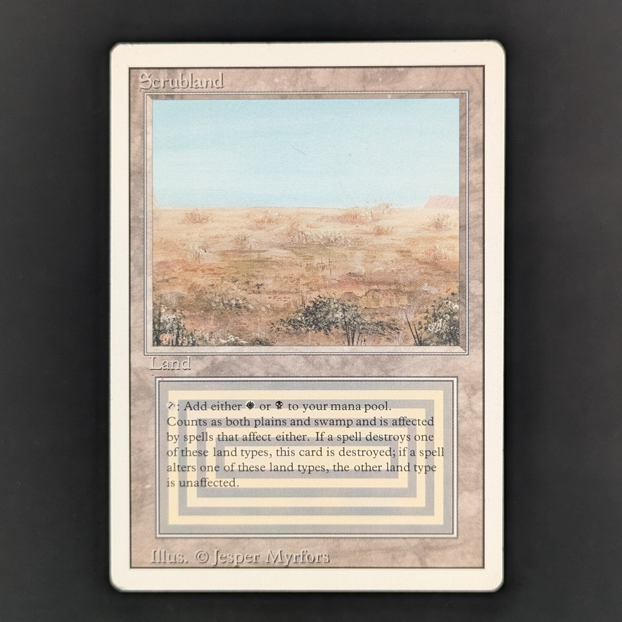 MTG Singles - Scrubland - Revised - LP - 35549