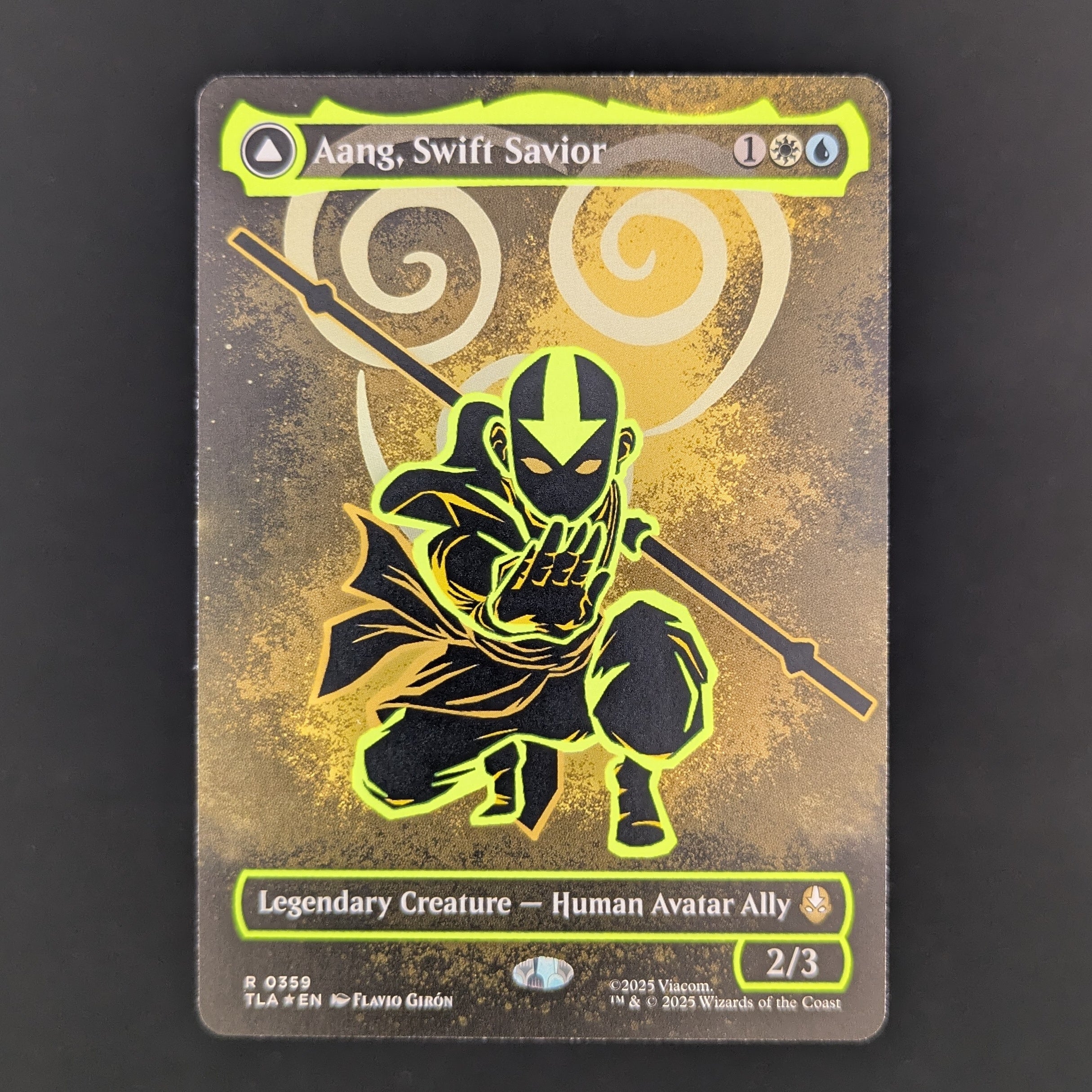 [FOIL] Aang, Swift Savior (Borderless) (Neon Ink Foil) - Avatar: The Last Airbender: Extras - English - NM