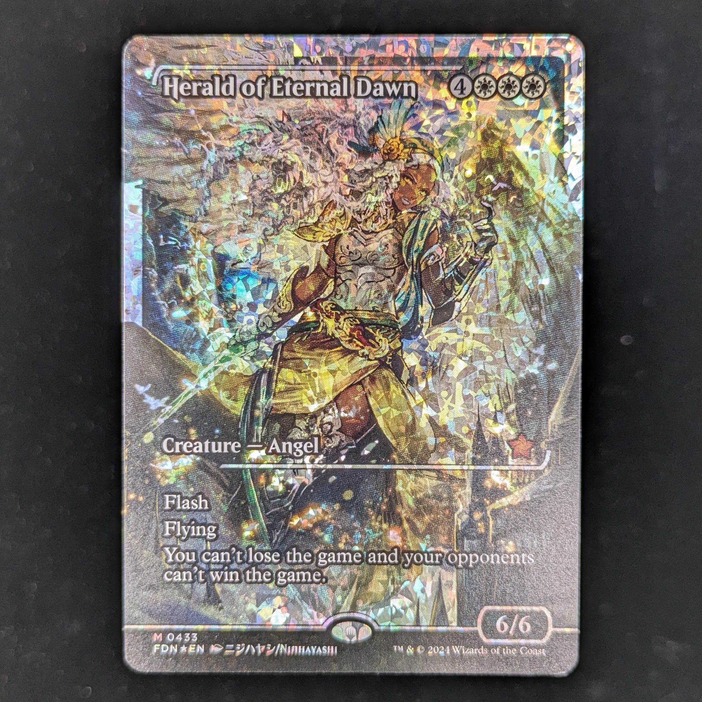 [FOIL] Herald of Eternal Dawn (Showcase) (Fracture Foil) - Magic: The Gathering Foundations: Extras - English - NM