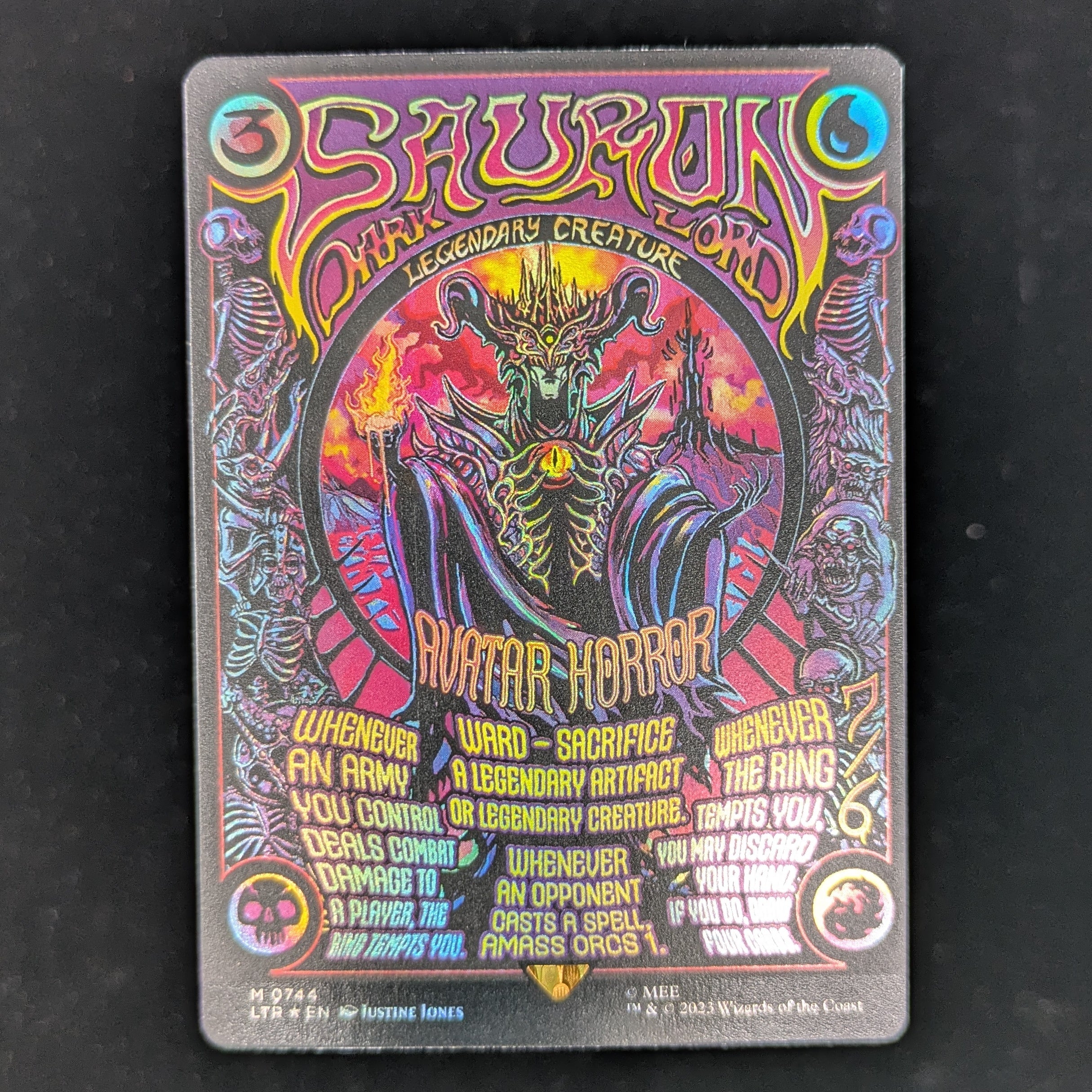 [FOIL] Sauron, the Dark Lord (Borderless Poster) - The Lord of the Rings: Tales of Middle-earth Holiday Release - English - NM