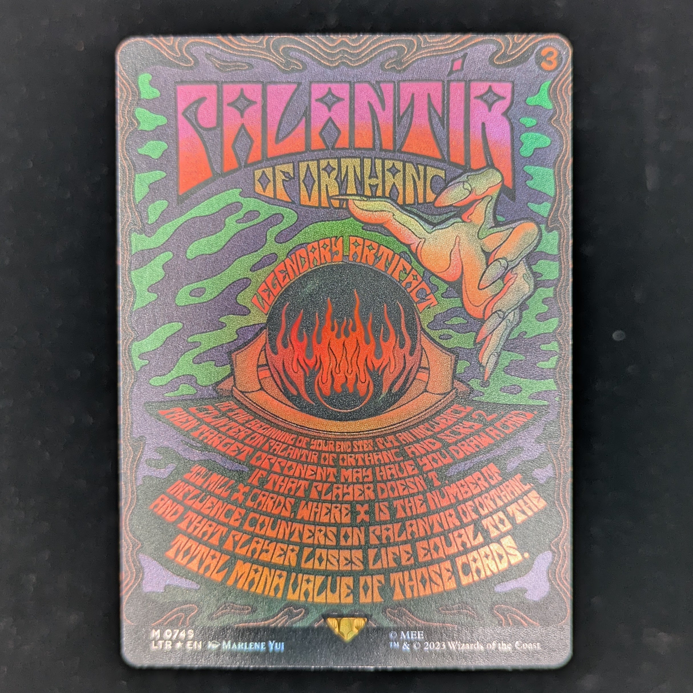 [FOIL] Palantir of Orthanc (Borderless Poster) - The Lord of the Rings: Tales of Middle-earth Holiday Release - English - NM